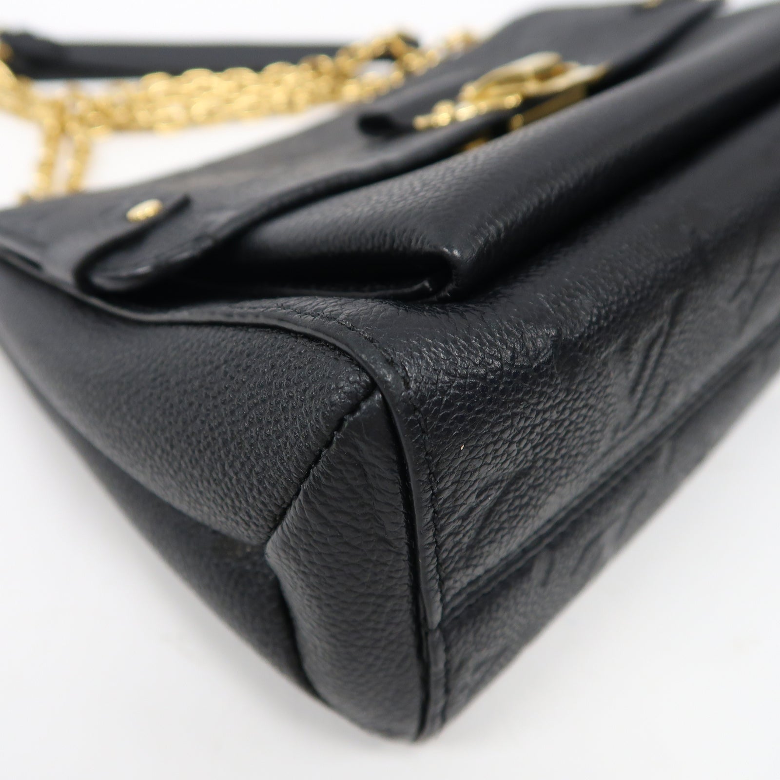 LOUIS VUITTON Monogram Empreinte Vavin PM金扣肩背袋黑色