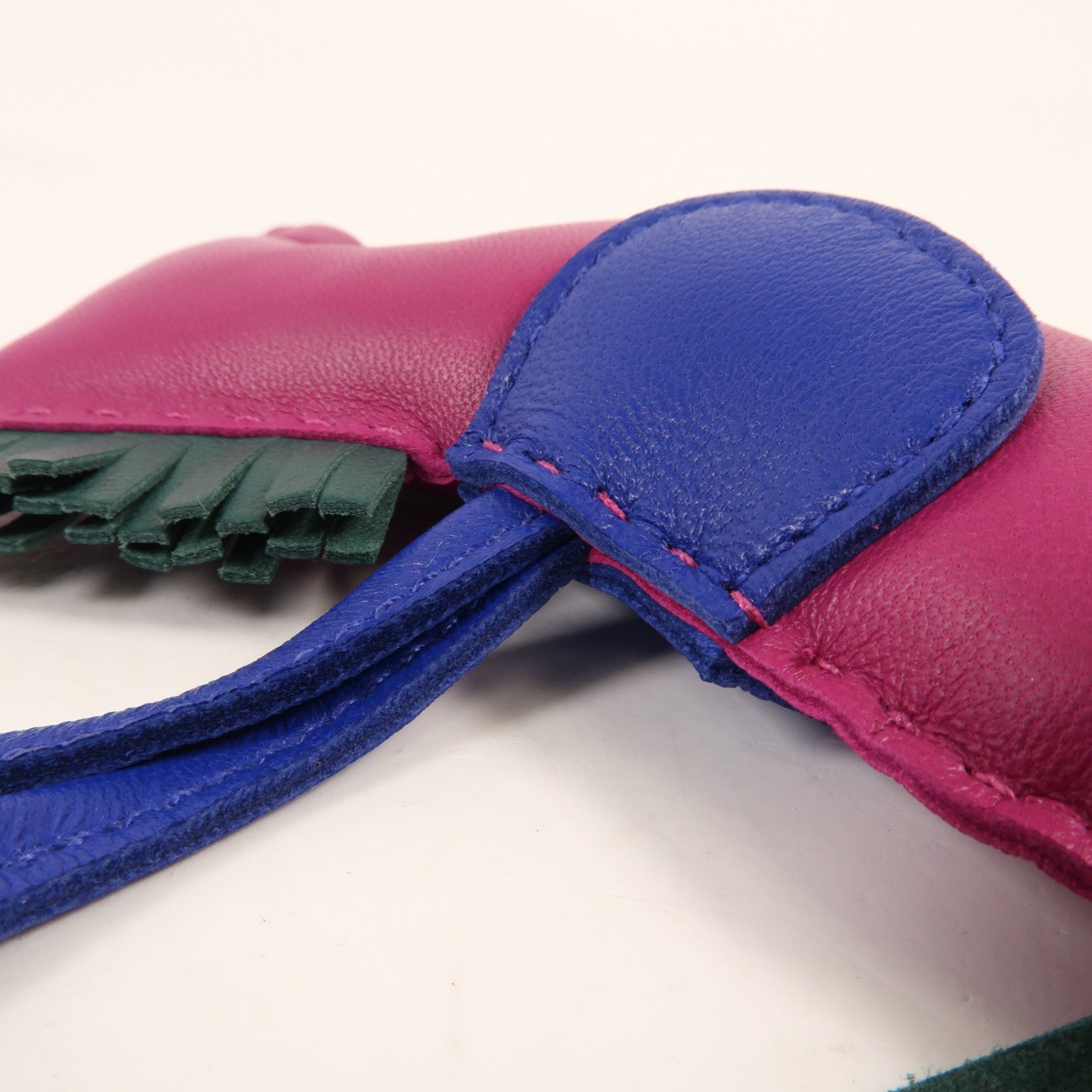 HERMES Milo皮革Rodeo MM掛飾Purple