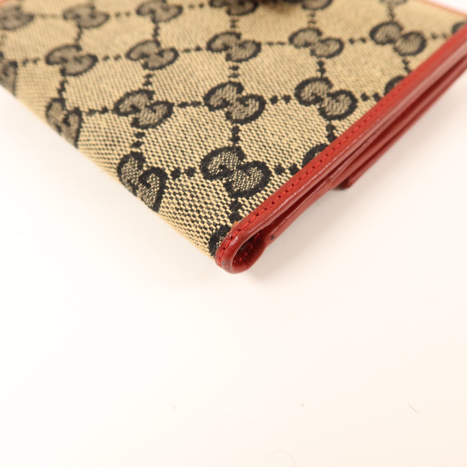 GUCCI 帆布Bifold Wallet金扣錢包