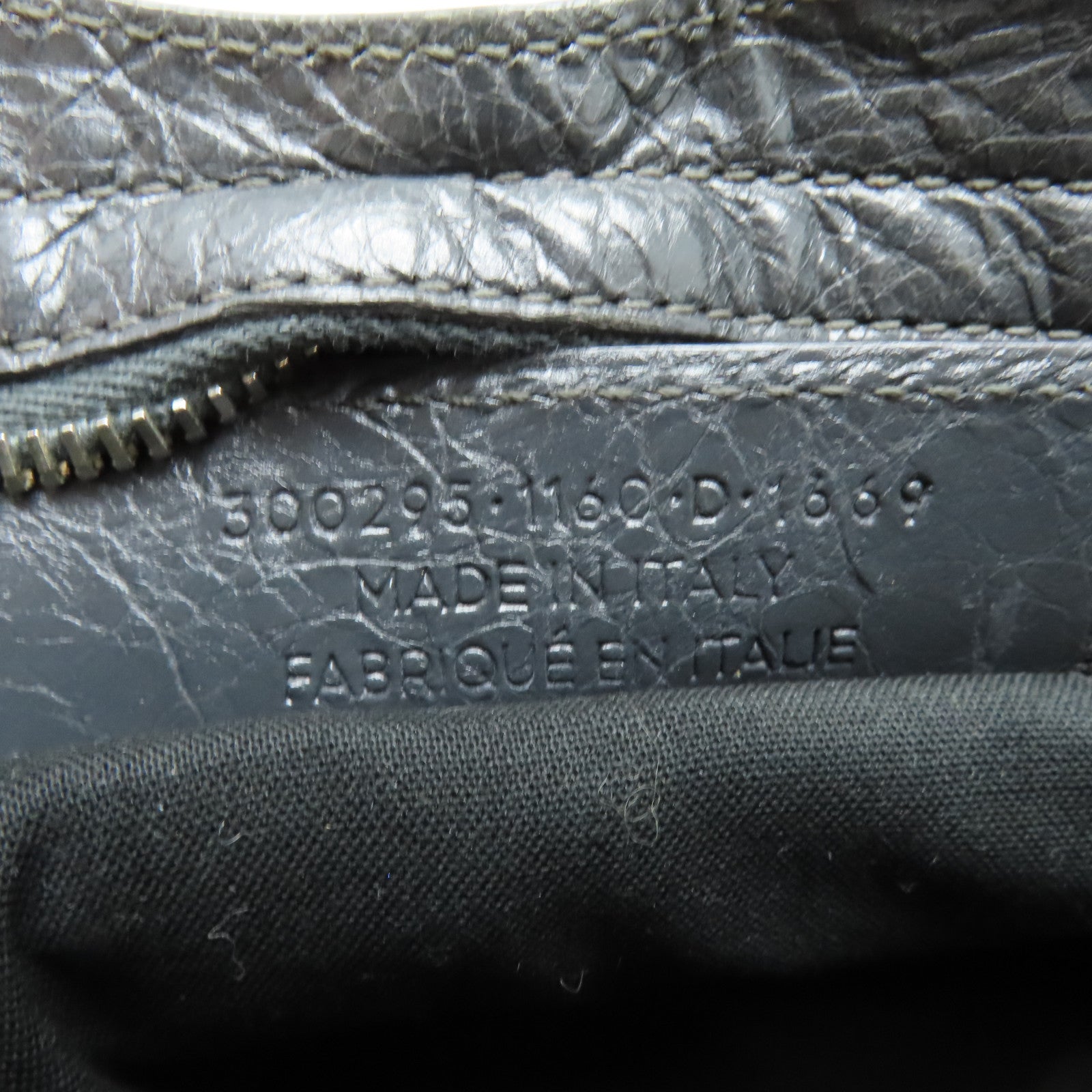 BALENCIAGA 牛皮皮革Mini City銀扣手挽肩背兩用袋灰色