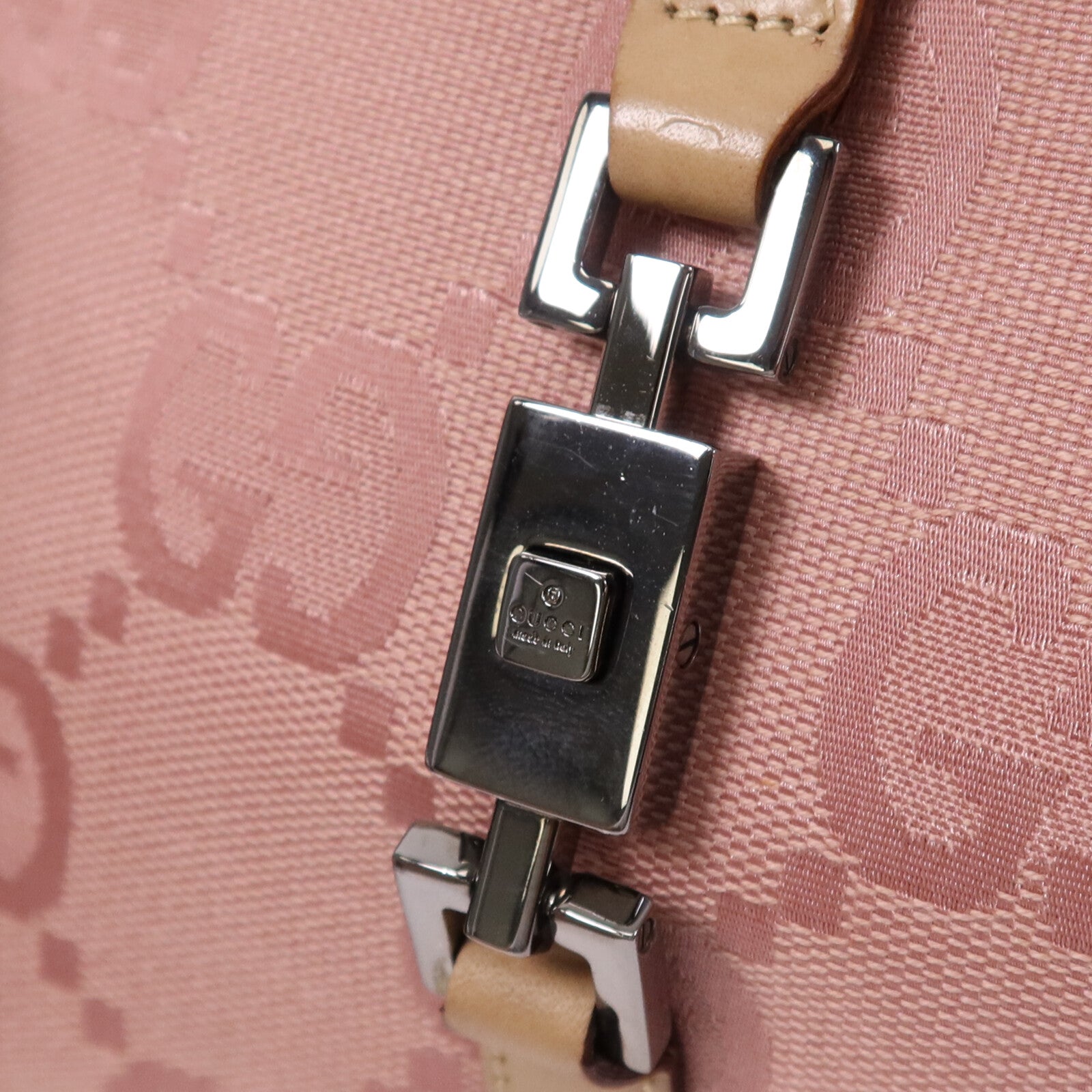 GUCCI 帆布Vintage Jackie Bag銀扣手挽袋