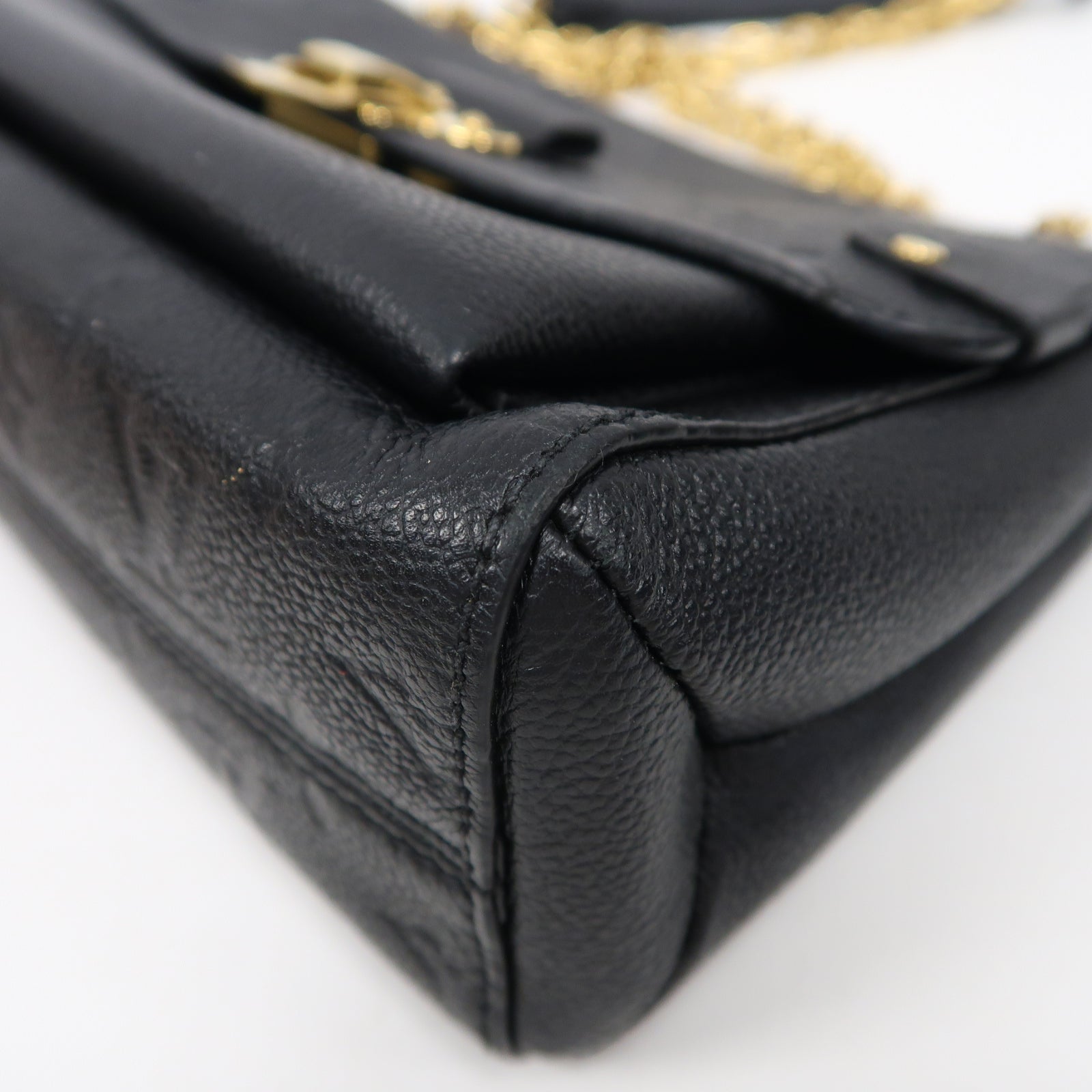 LOUIS VUITTON Monogram Empreinte Vavin PM金扣肩背袋黑色