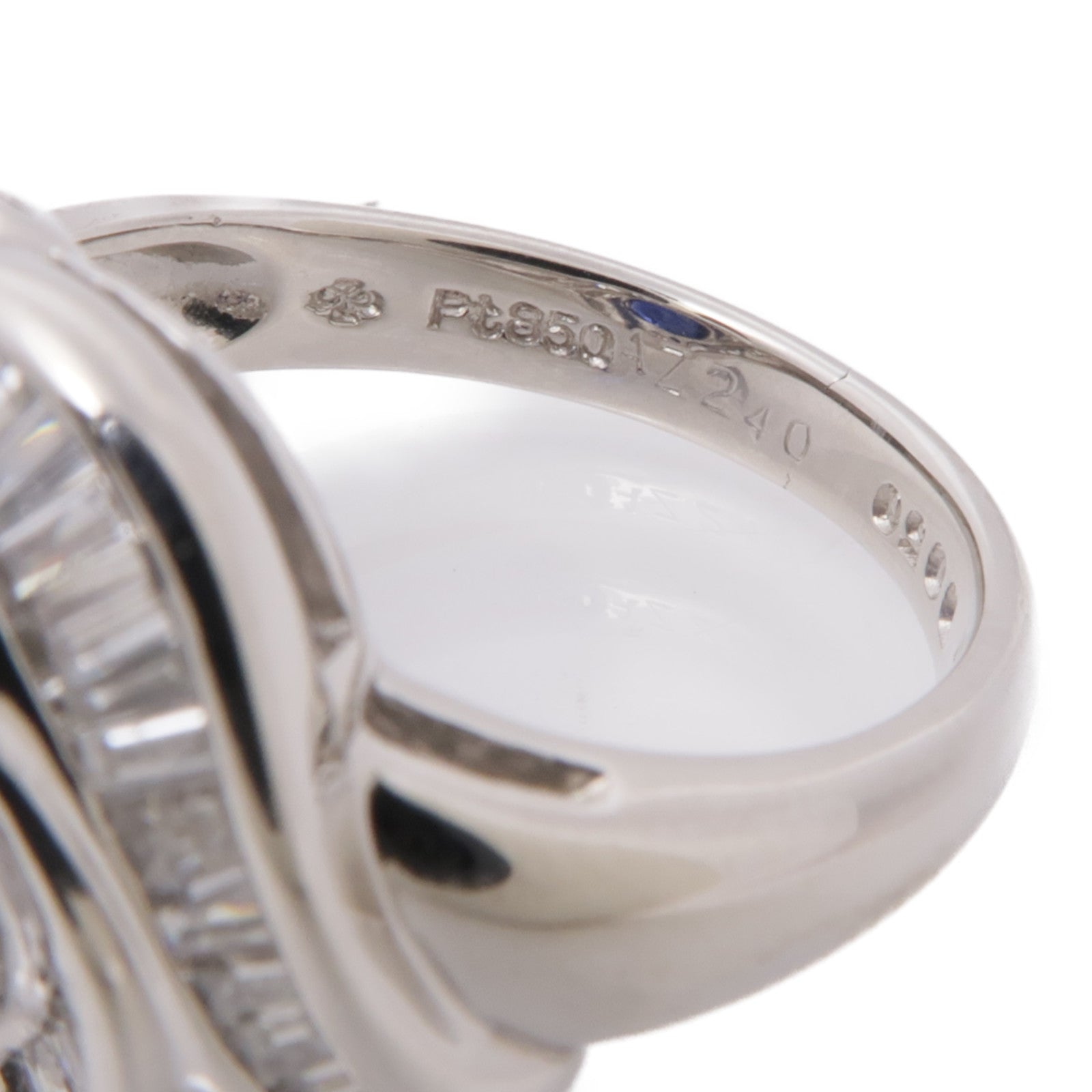 JEWELRY 【激減優惠】PT950鉑金Sapphire Diamond Ring藍寶石/鑽石US#6