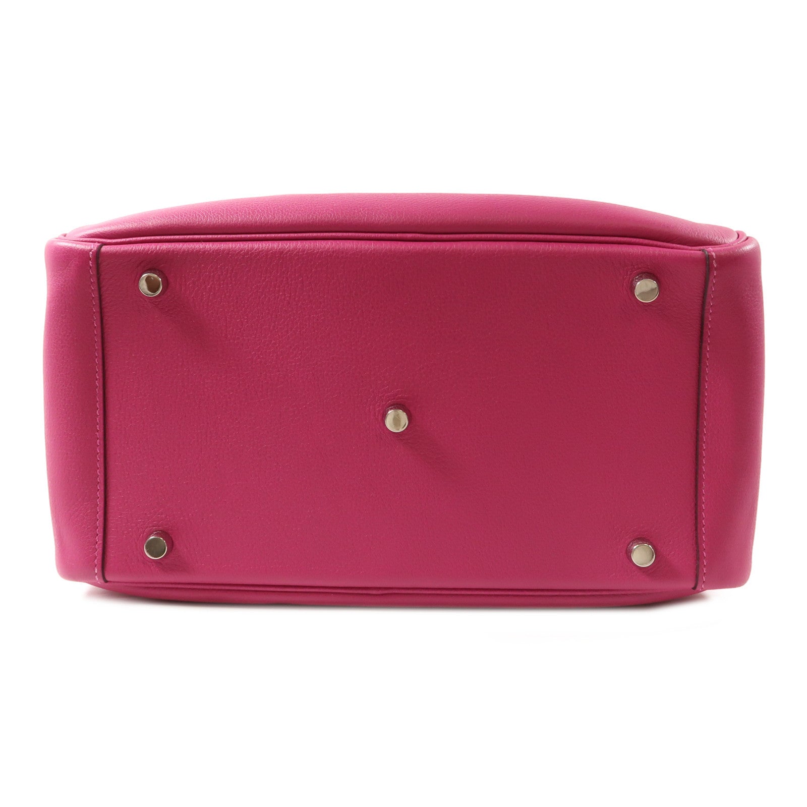 HERMES PHW Lindy 30 2 Way Shoulder Handbag Evercolor Leather Rose Purple