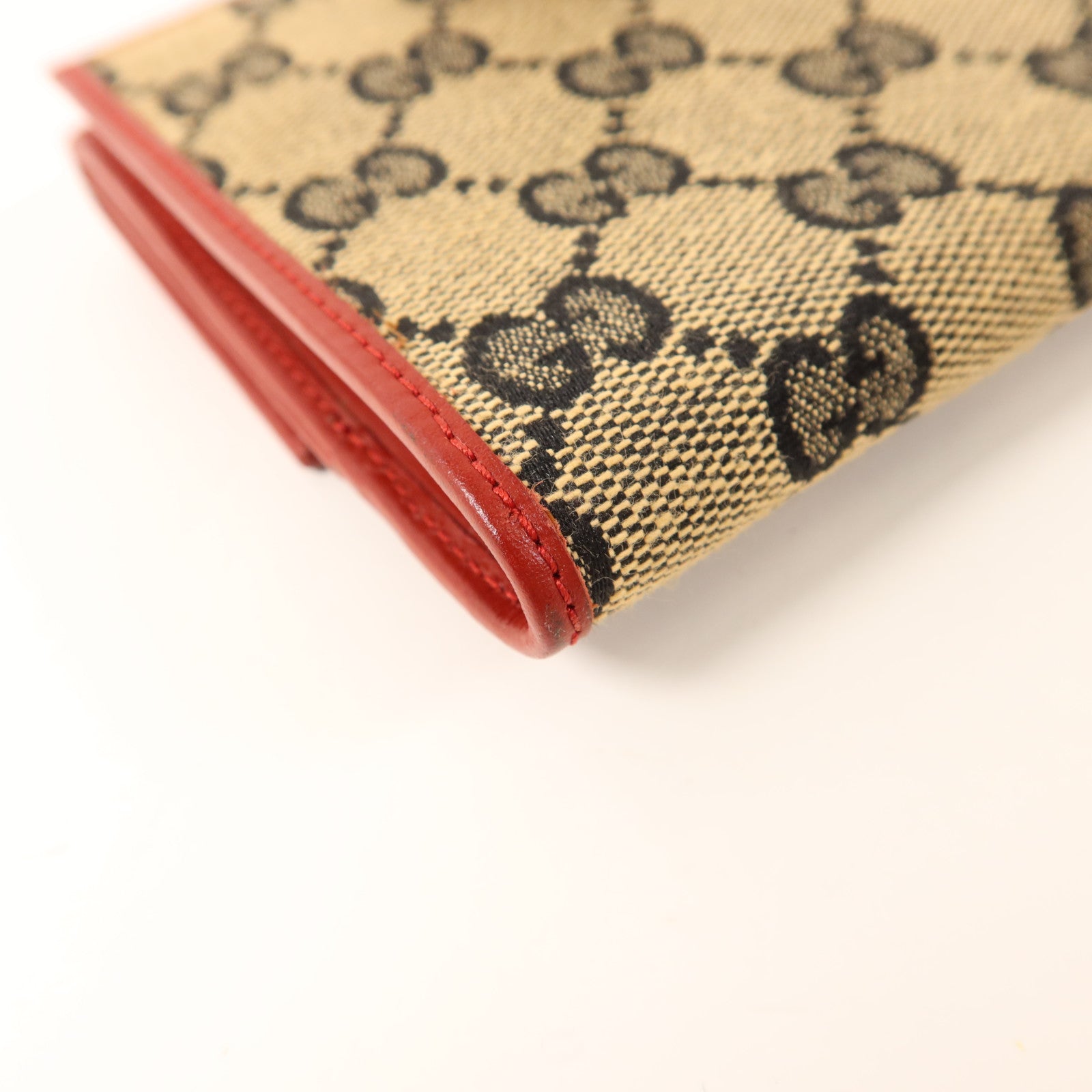 GUCCI 帆布Bifold Wallet金扣錢包