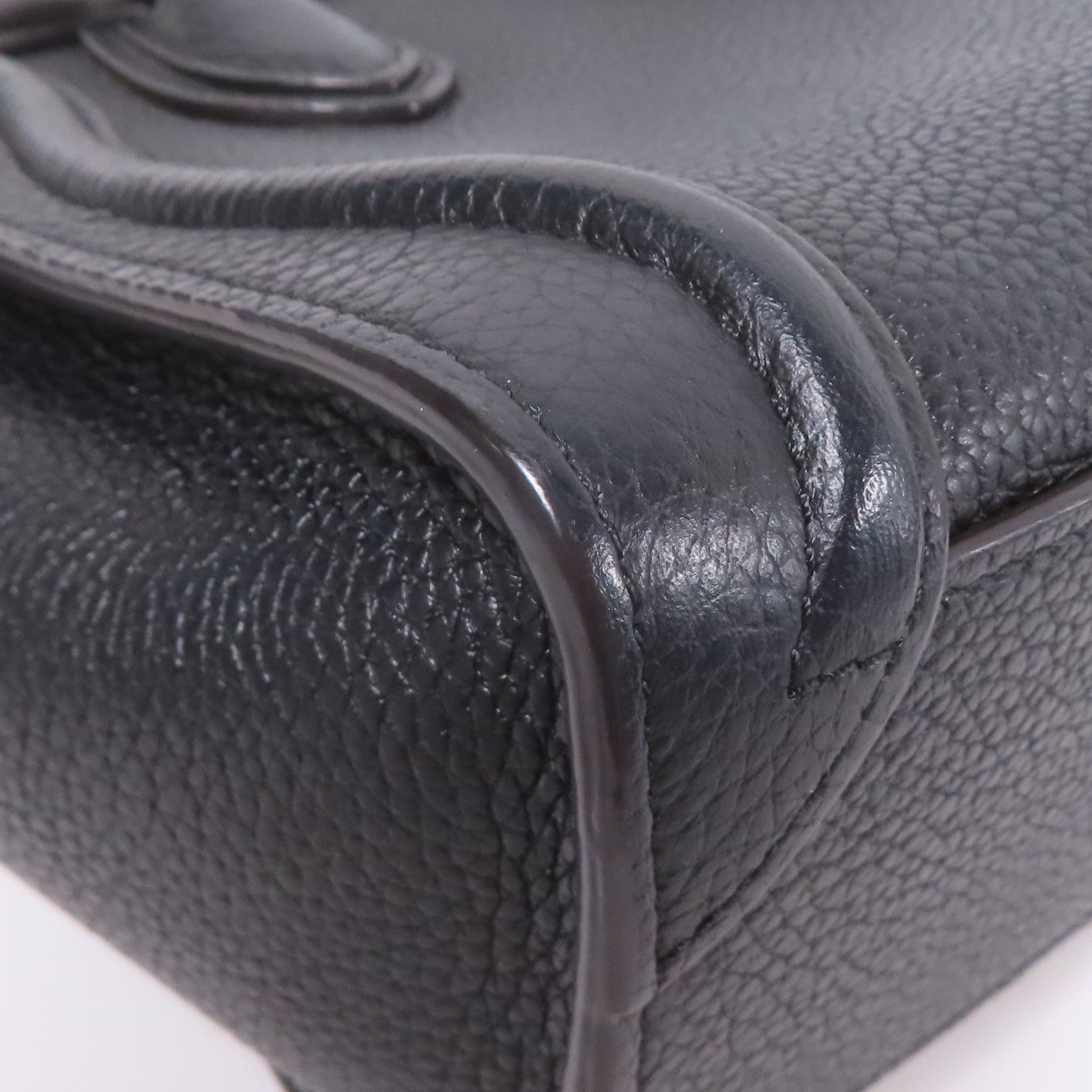 CELINE 牛皮皮革Nano Luggage銀扣手挽肩背兩用袋