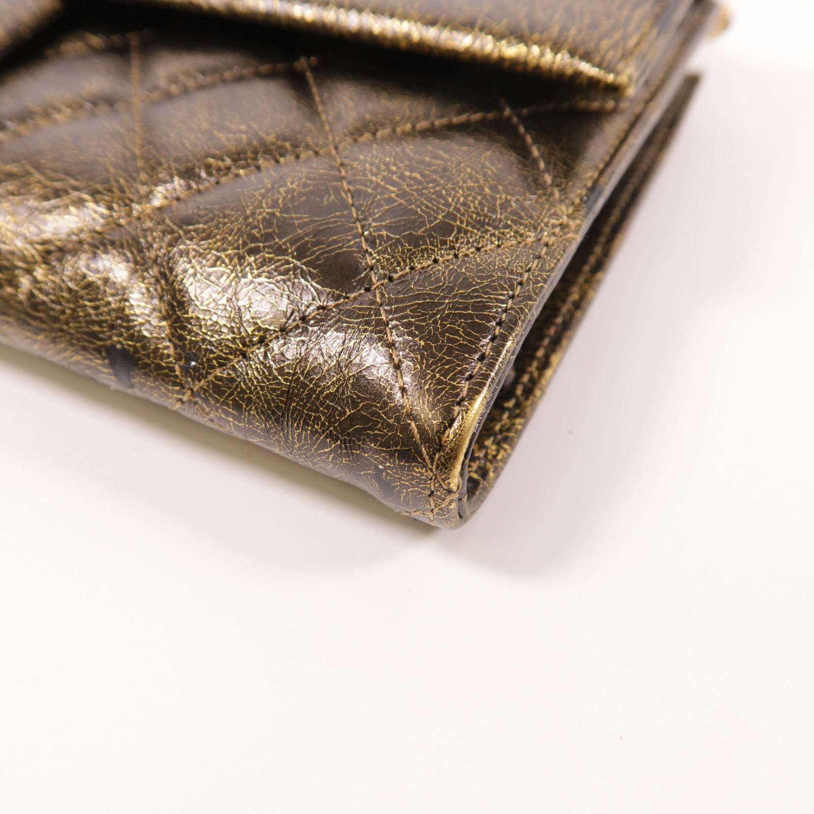 CHANEL CC GHW Chain Shoulder Bag Calfskin Leather Gold