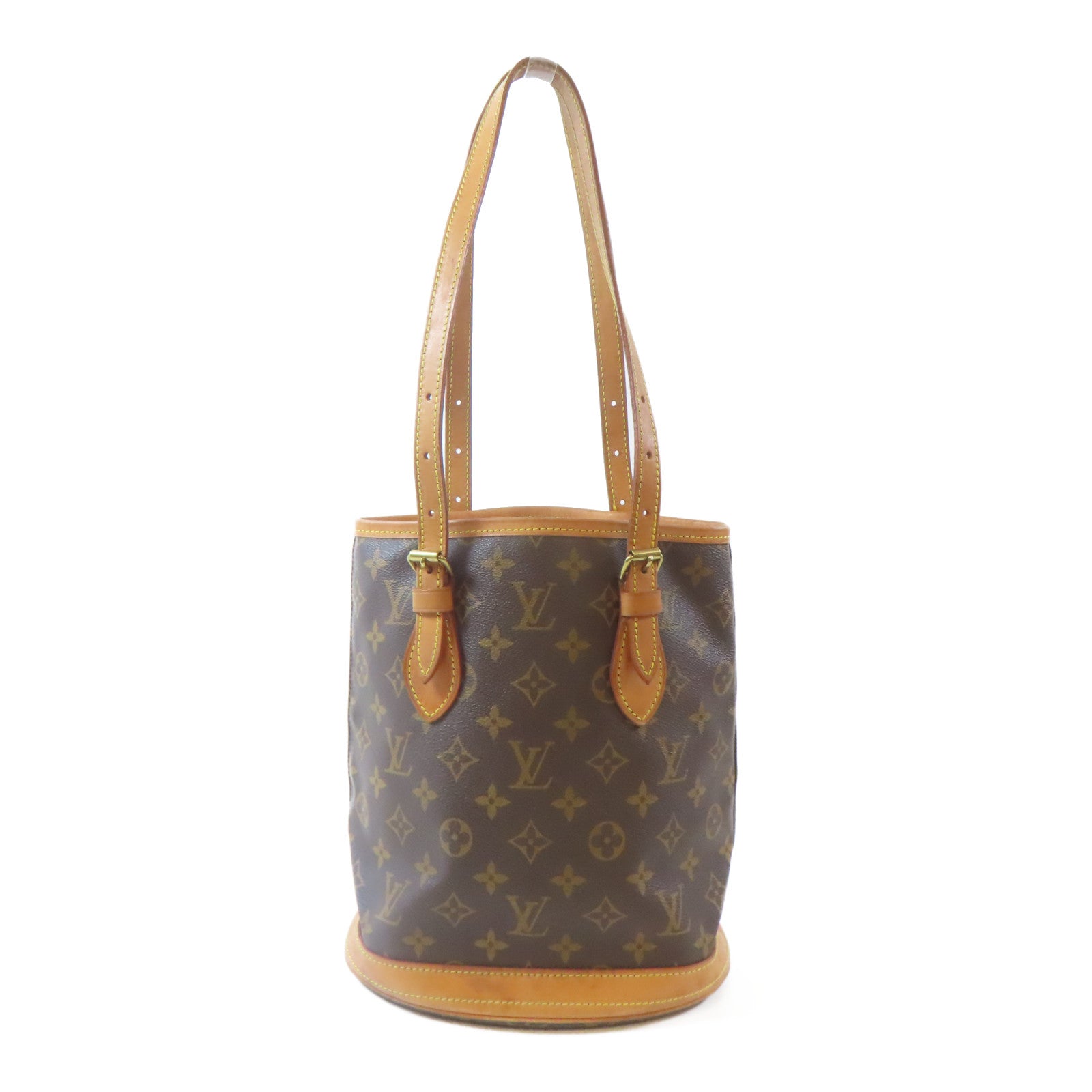 LOUIS VUITTON 【激減優惠】Monogram Bucket PM金扣肩背袋啡色
