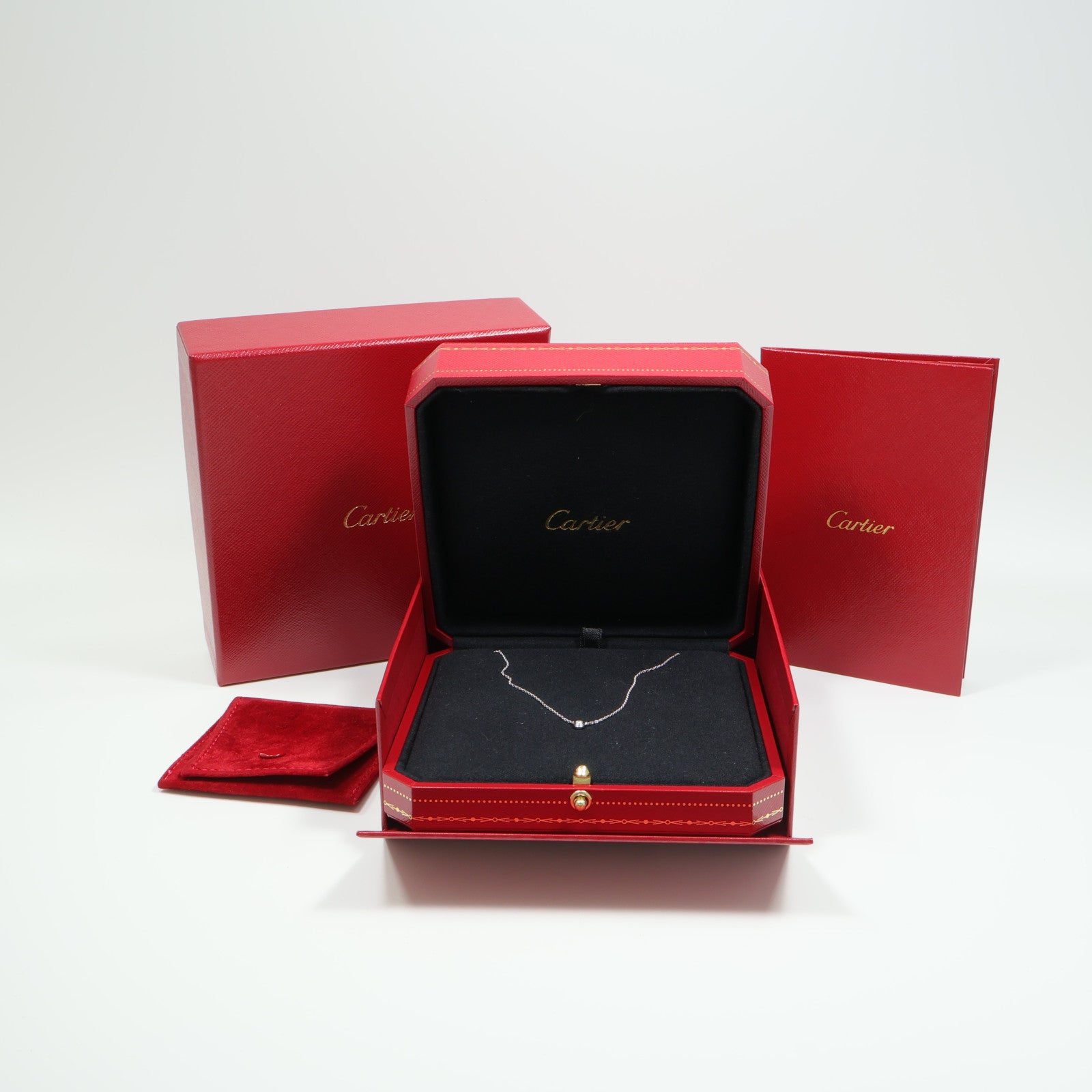 CARTIER 18K白金d'Amour Pendent鑽石項鍊