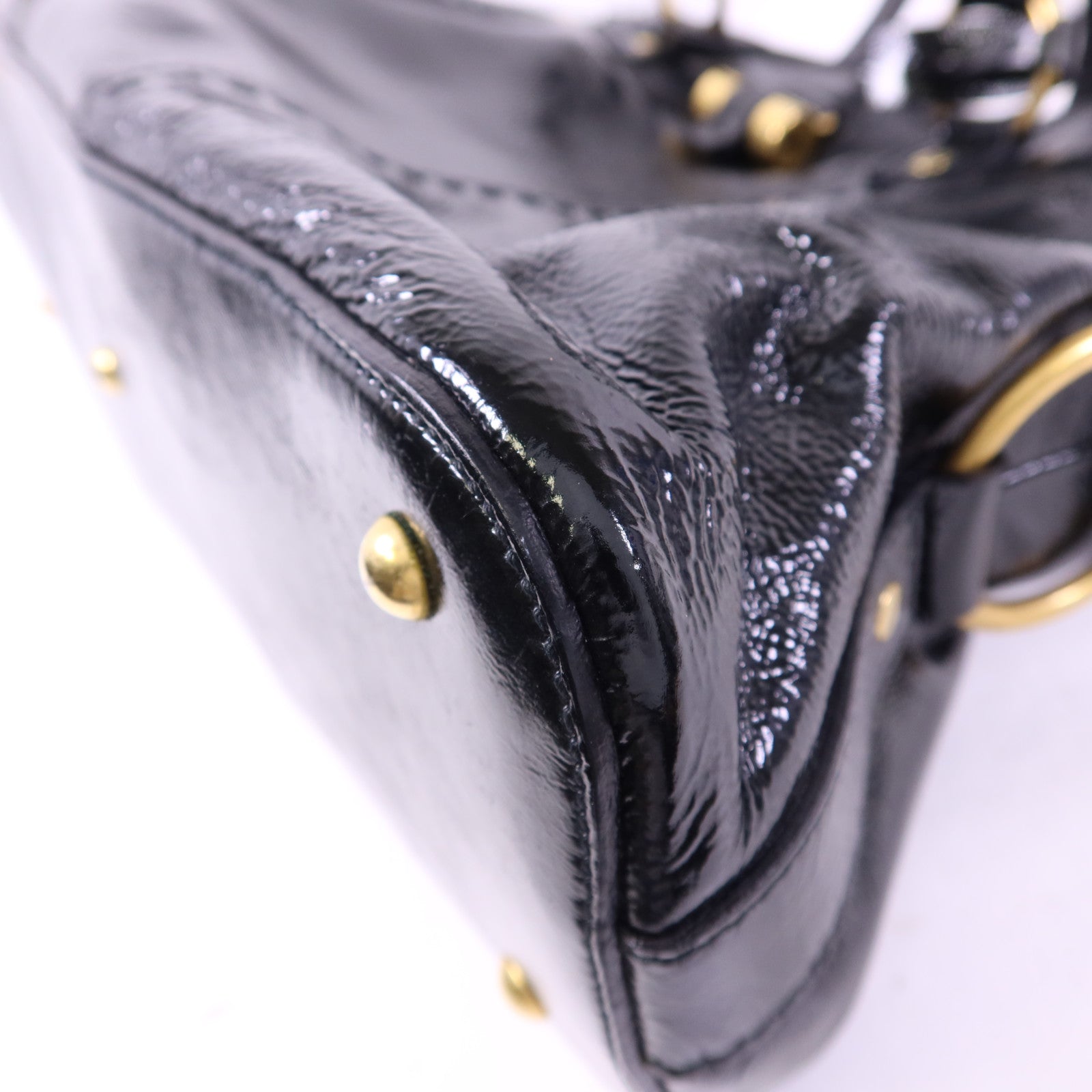 YVES SAINT LAURENT 漆皮皮革Shoulder Bag金扣肩背袋