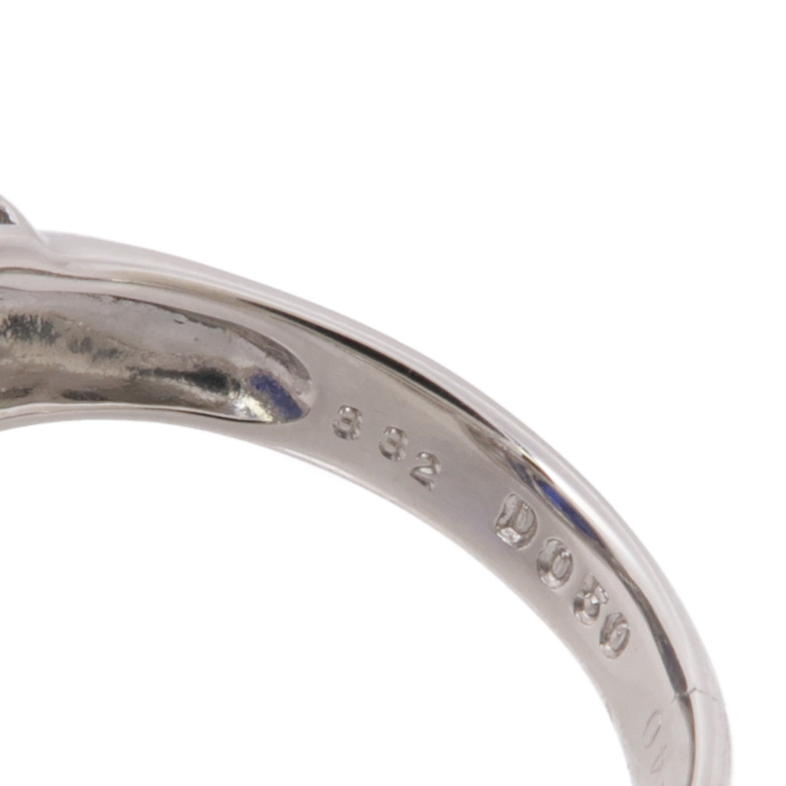 JEWELRY 【激減優惠】PT950鉑金Sapphire Diamond Ring藍寶石/鑽石US#6