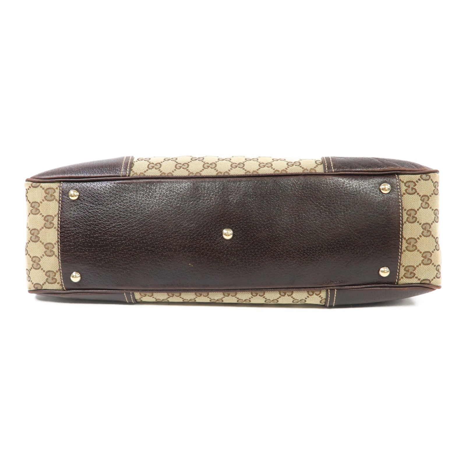 GUCCI 帆布Princy Tote Bag金扣肩背袋啡色