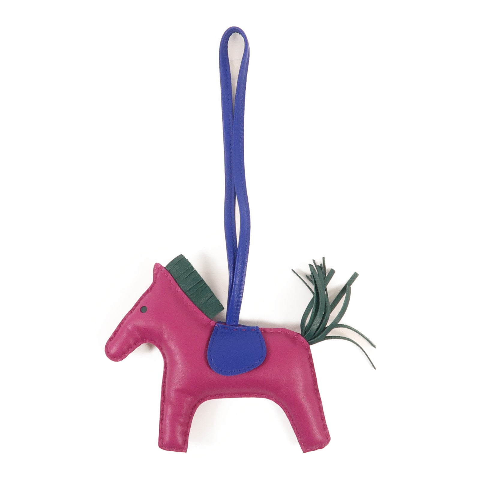 HERMES Milo皮革Rodeo MM掛飾Purple