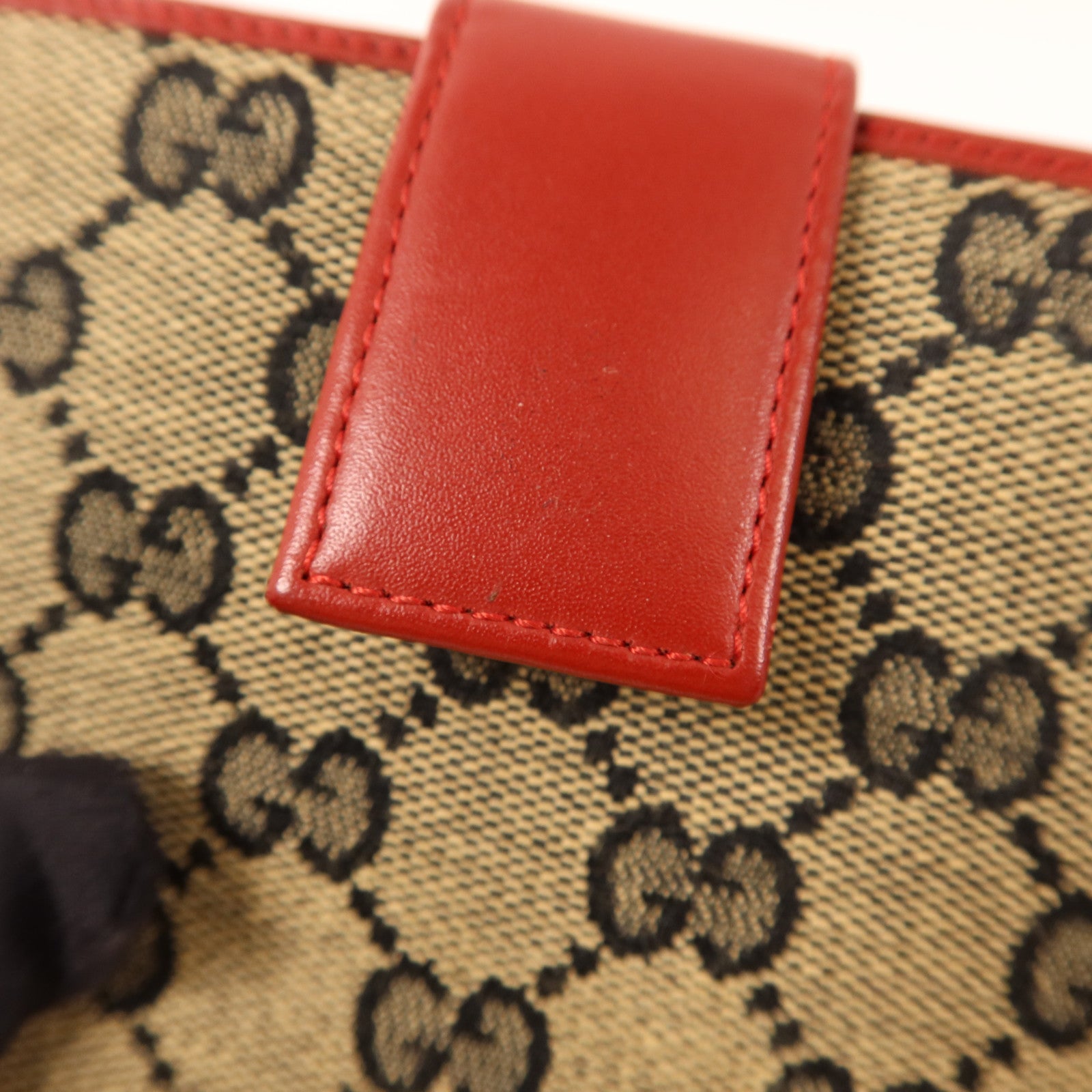 GUCCI 帆布Bifold Wallet金扣錢包
