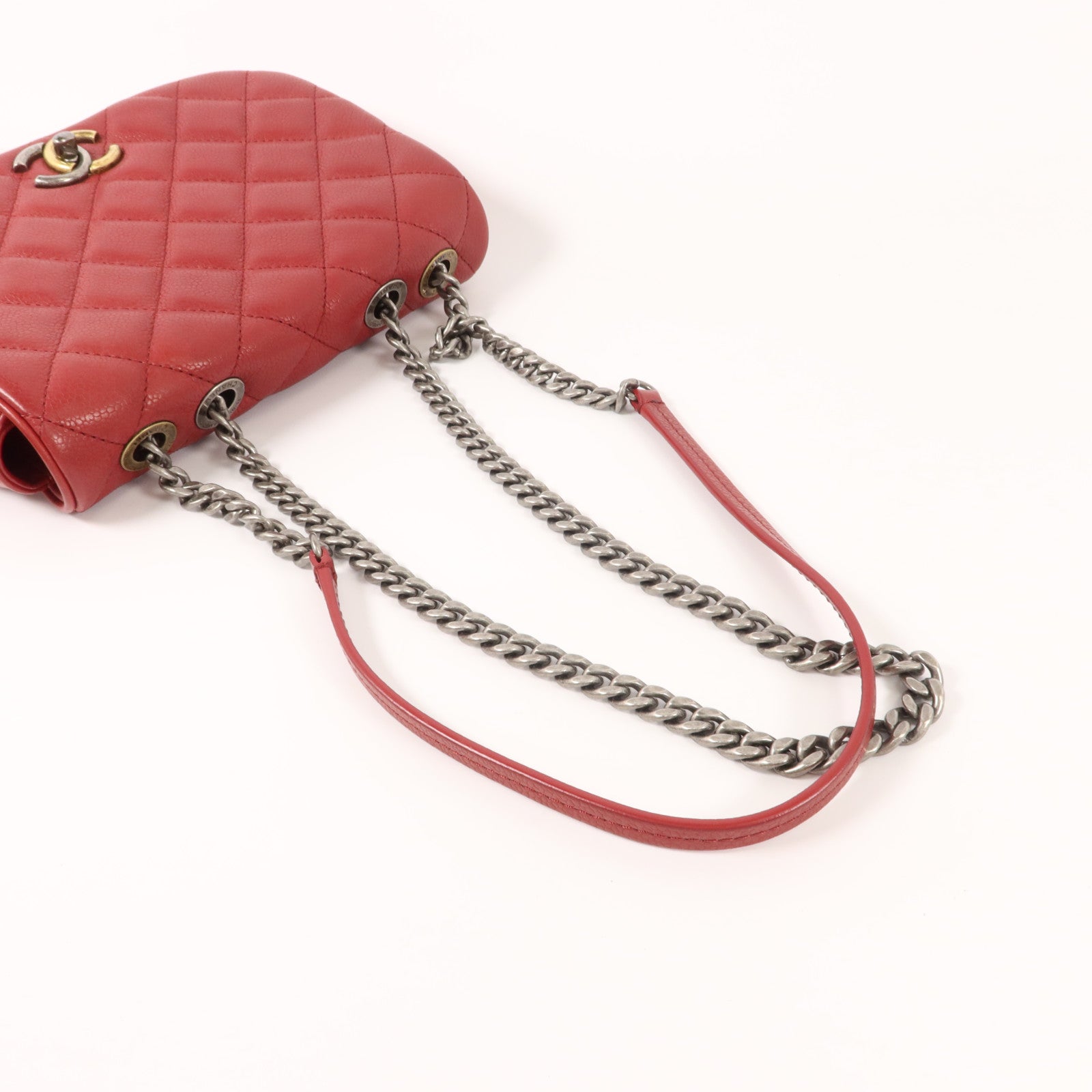 CHANEL 牛皮皮革Chain Shoulder鏈帶肩背袋
