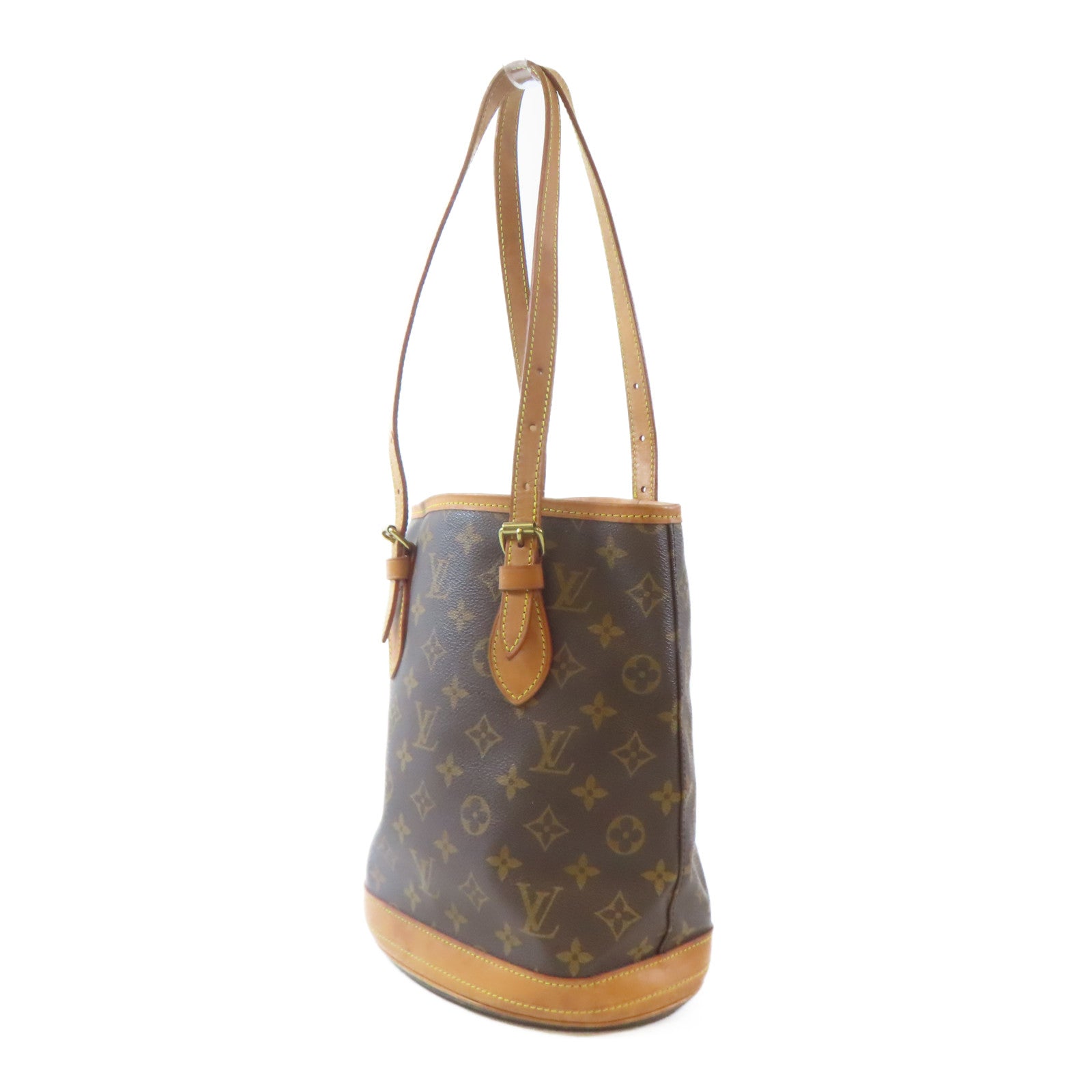 LOUIS VUITTON 【激減優惠】Monogram Bucket PM金扣肩背袋啡色
