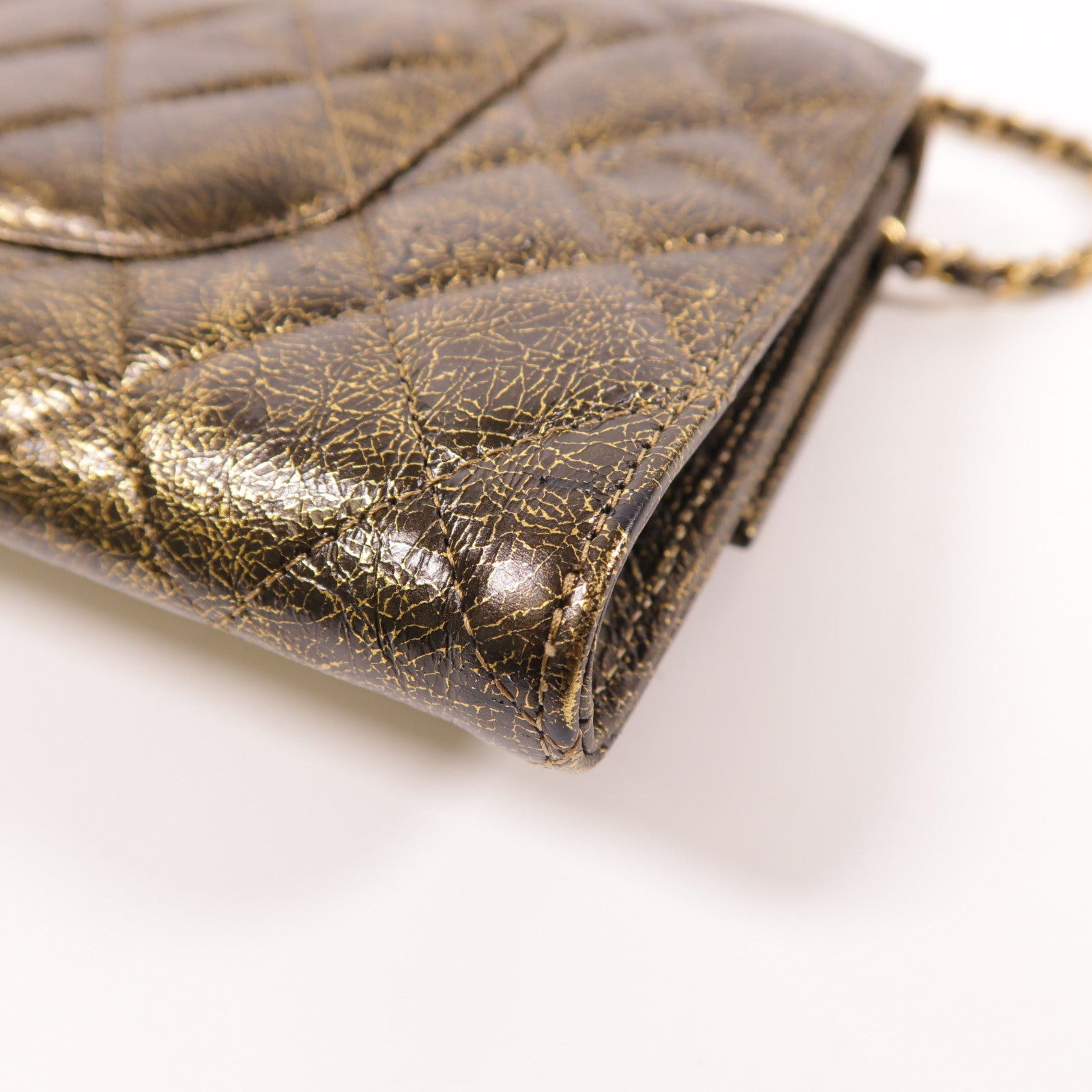 CHANEL 牛皮皮革Shoulder Bag金扣鏈帶肩背袋