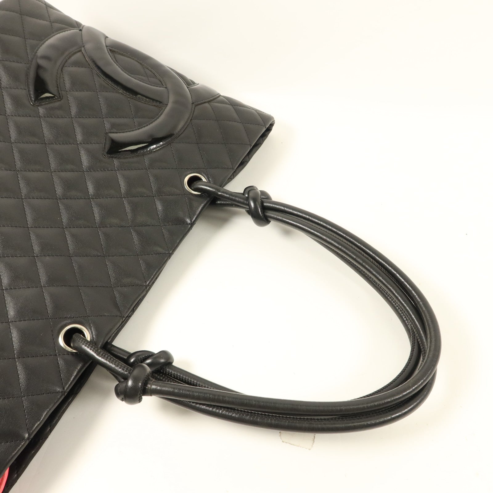 CHANEL 牛皮皮革Cambon Tote Bag銀扣手挽袋