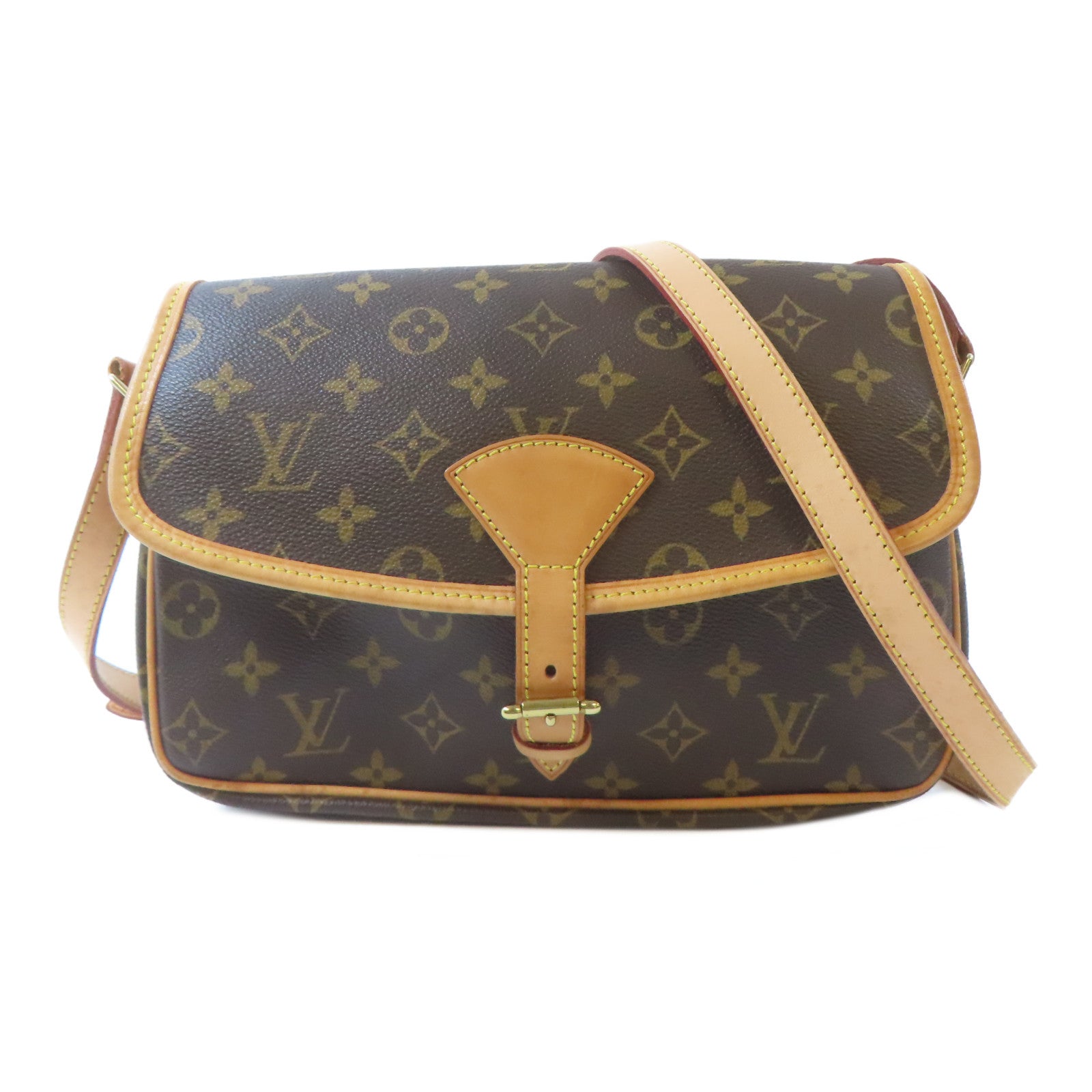 LOUIS VUITTON Monogram Sologne金扣肩背袋啡色