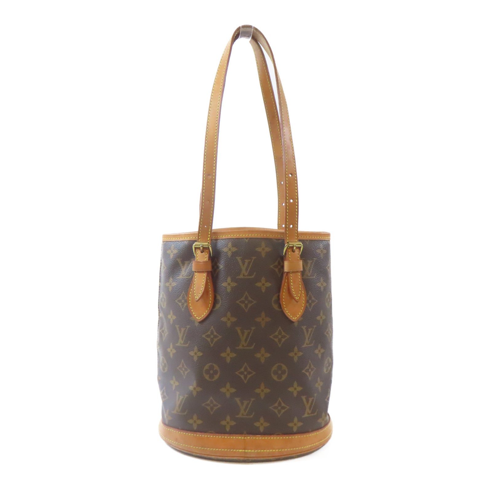 LOUIS VUITTON 【激減優惠】Monogram Bucket PM金扣肩背袋啡色