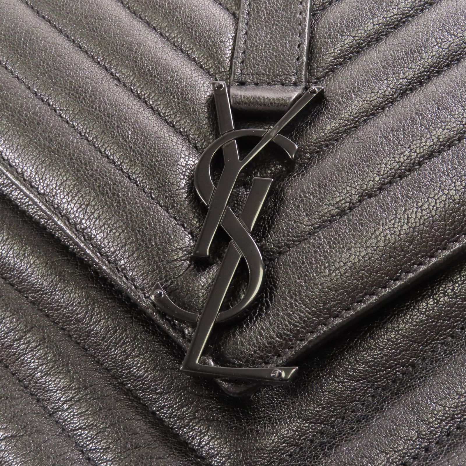 SAINT LAURENT 牛皮皮革College 2 Way Bag鏈帶手挽肩背兩用袋