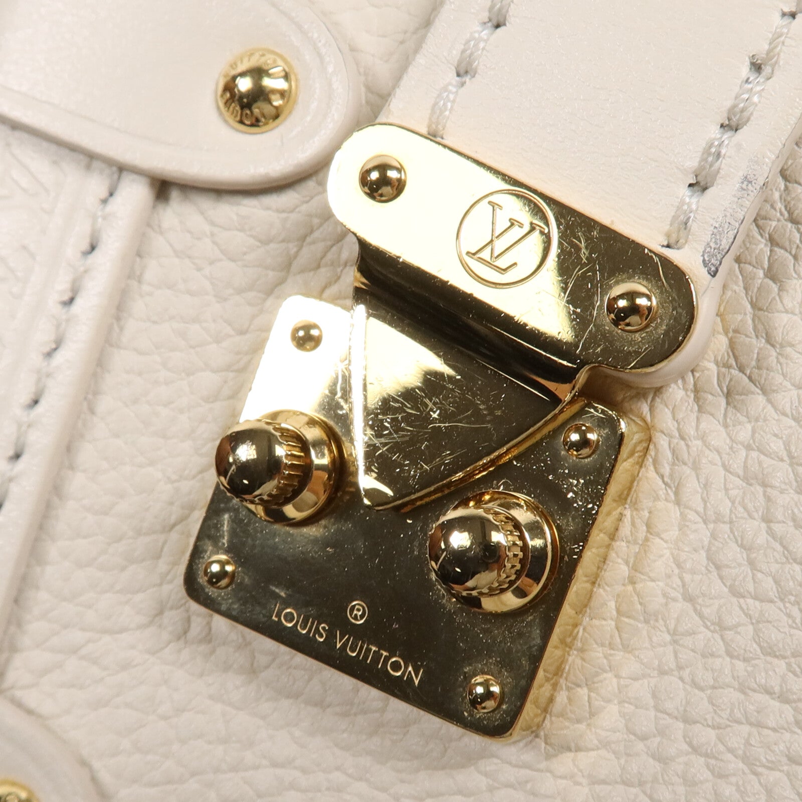 LOUIS VUITTON 牛皮皮革Side Truk PM金扣手挽肩背兩用袋