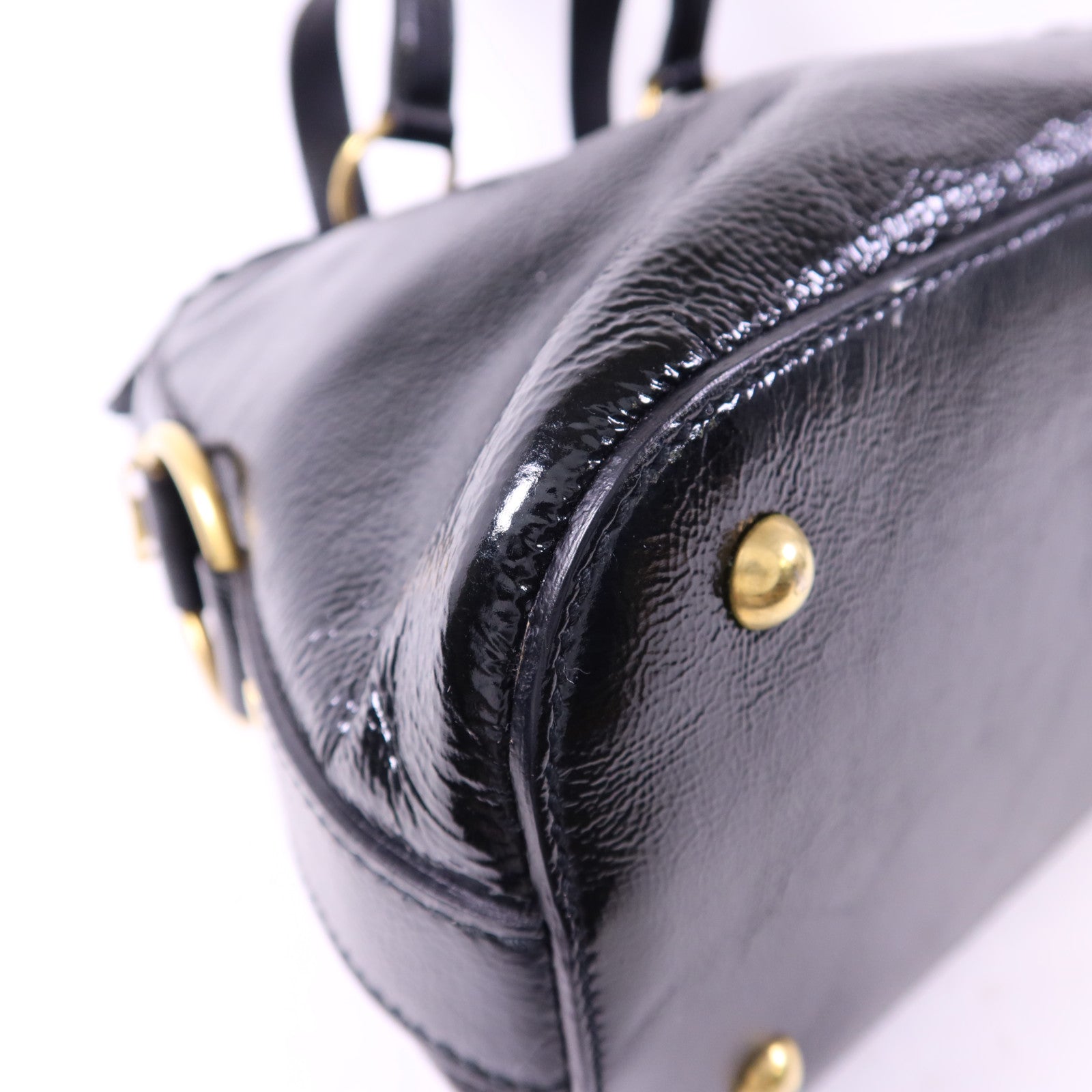 YVES SAINT LAURENT 漆皮皮革Shoulder Bag金扣肩背袋