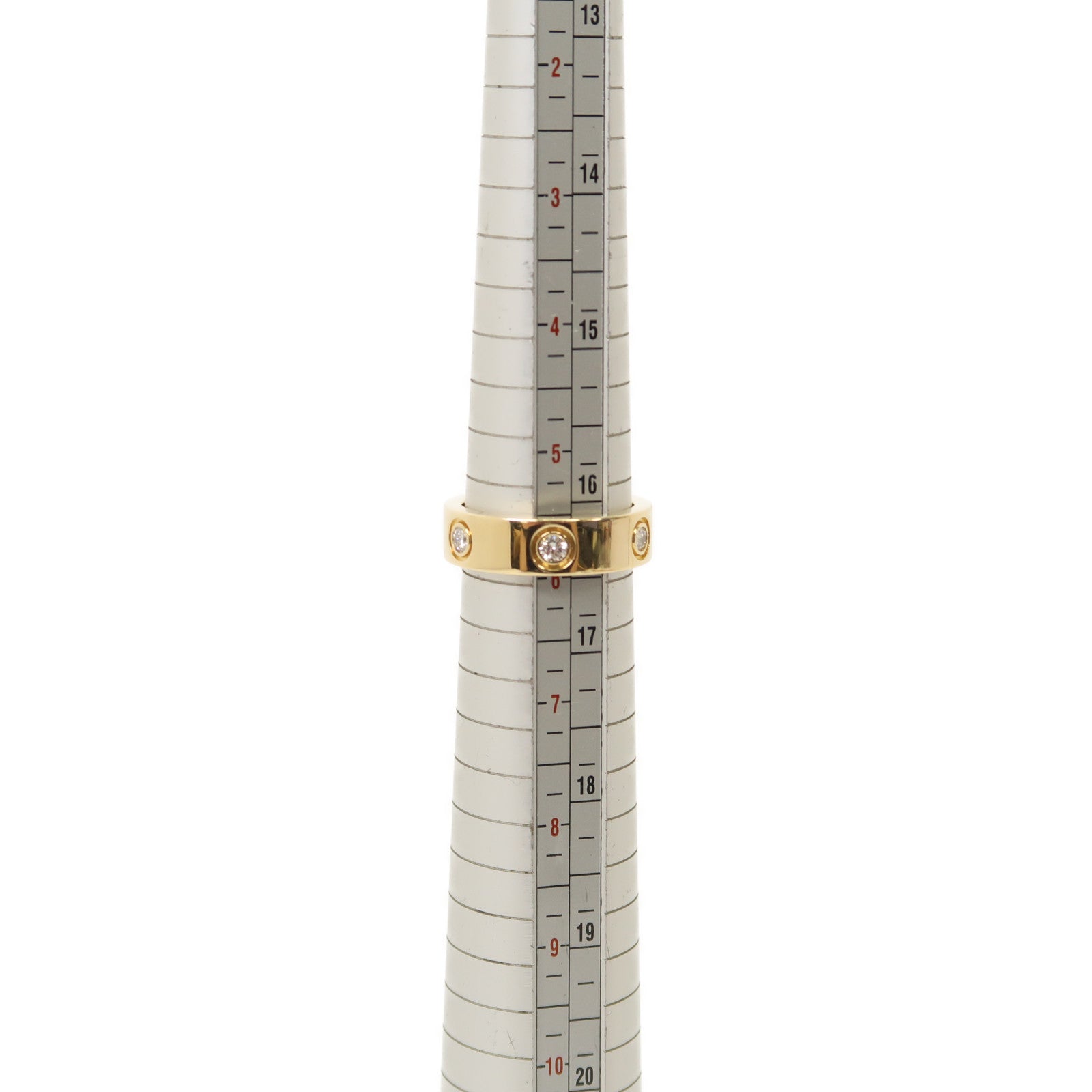 CARTIER 【激減優惠】18K黃金Love Diamond Ring鑽石戒指Cartier#51/US#5.75