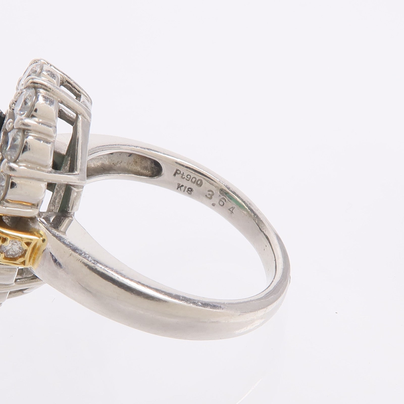 JEWELRY 18K黃金/PT900鉑金Tourmaline Diamond Ring碧璽/鑽石戒指