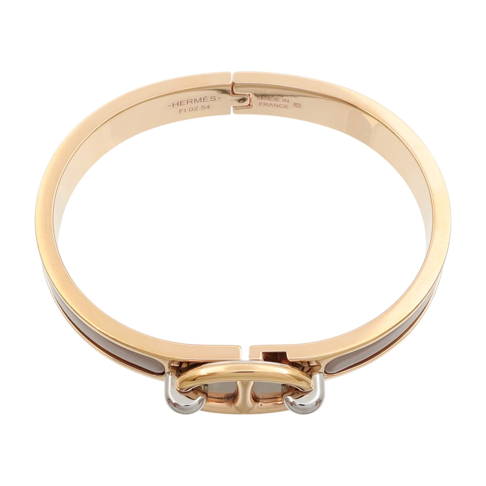 HERMES 金屬/琺瑯Mini Clic Chaine D Ancre手鐲