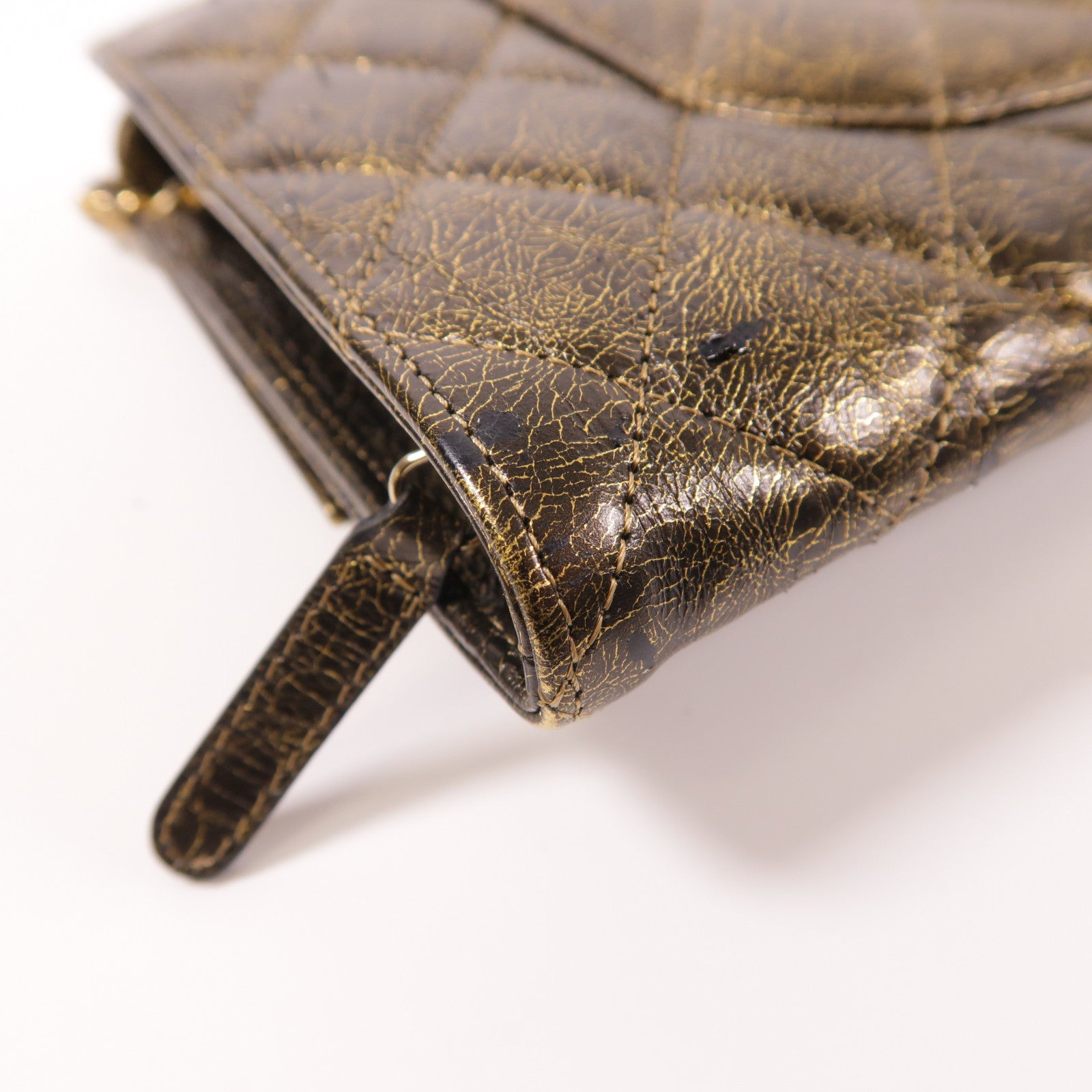 CHANEL CC GHW Chain Shoulder Bag Calfskin Leather Gold