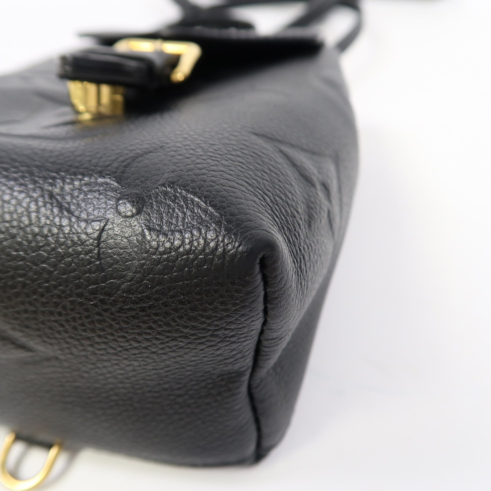 LOUIS VUITTON Monogram Empreinte Tiny Backpack金扣背包黑色