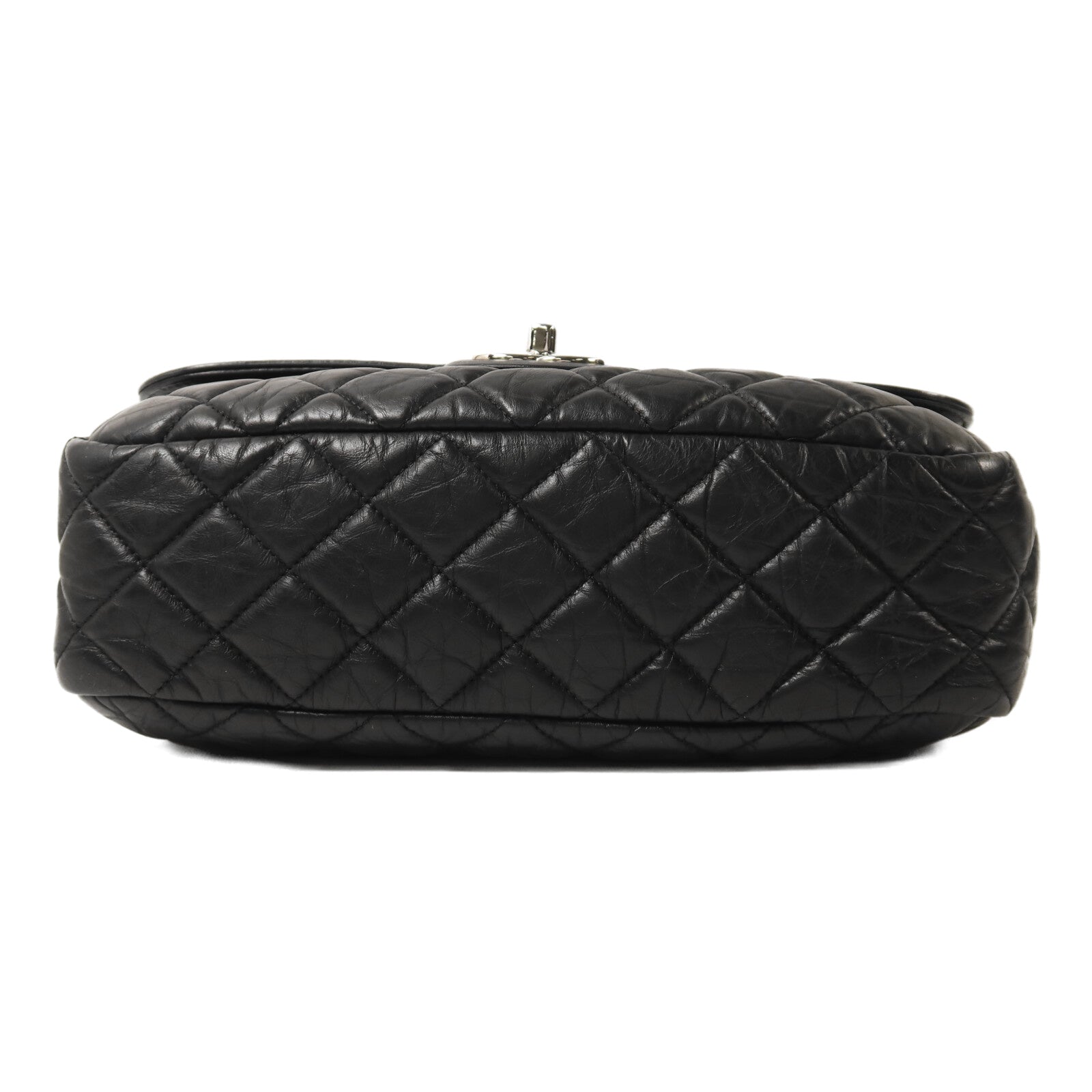 CHANEL 牛皮皮革Chain Shoulder銀扣鏈帶肩背袋