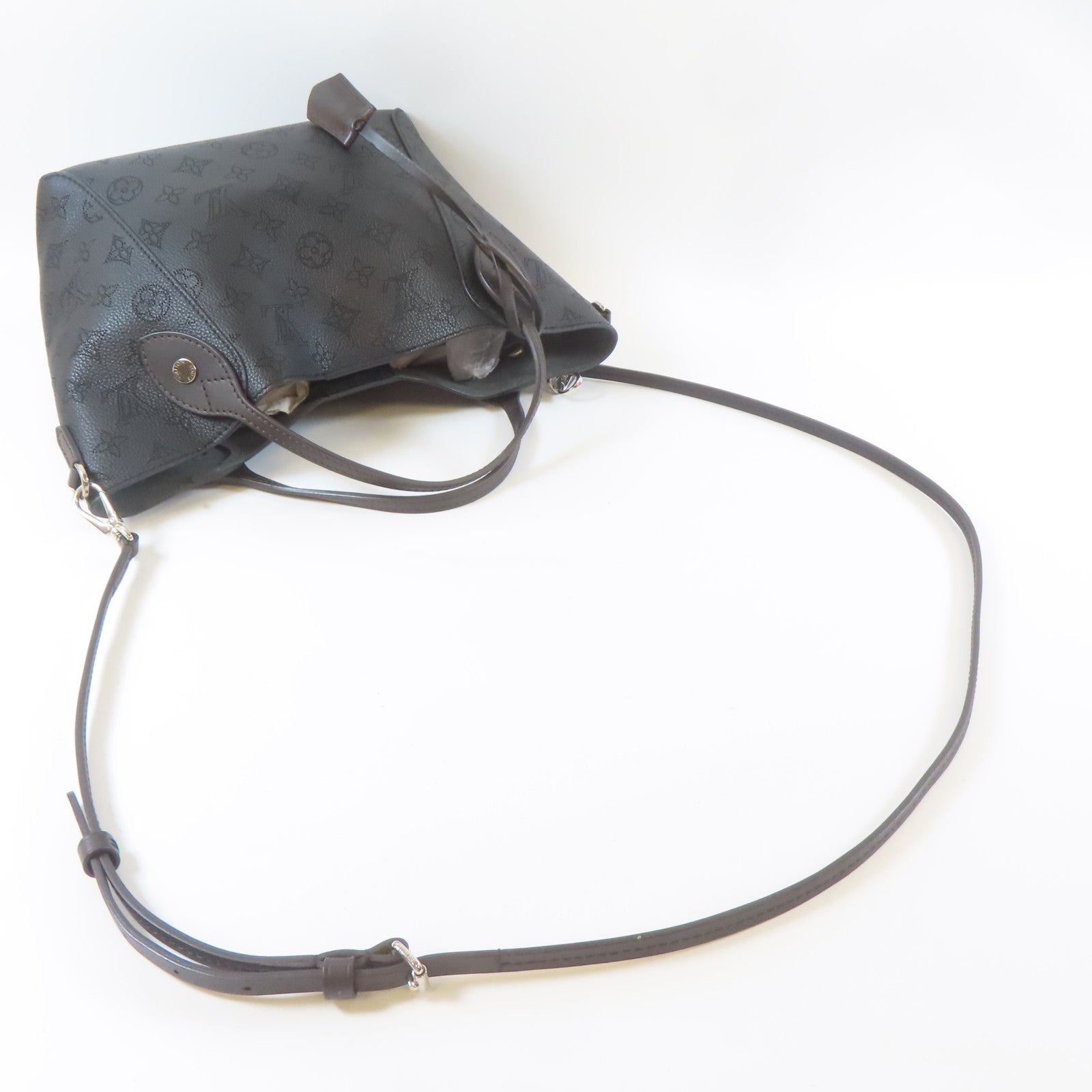 LOUIS VUITTON Mahina Hina 2 Way Shoulder Bag銀扣手挽肩背兩用袋黑色