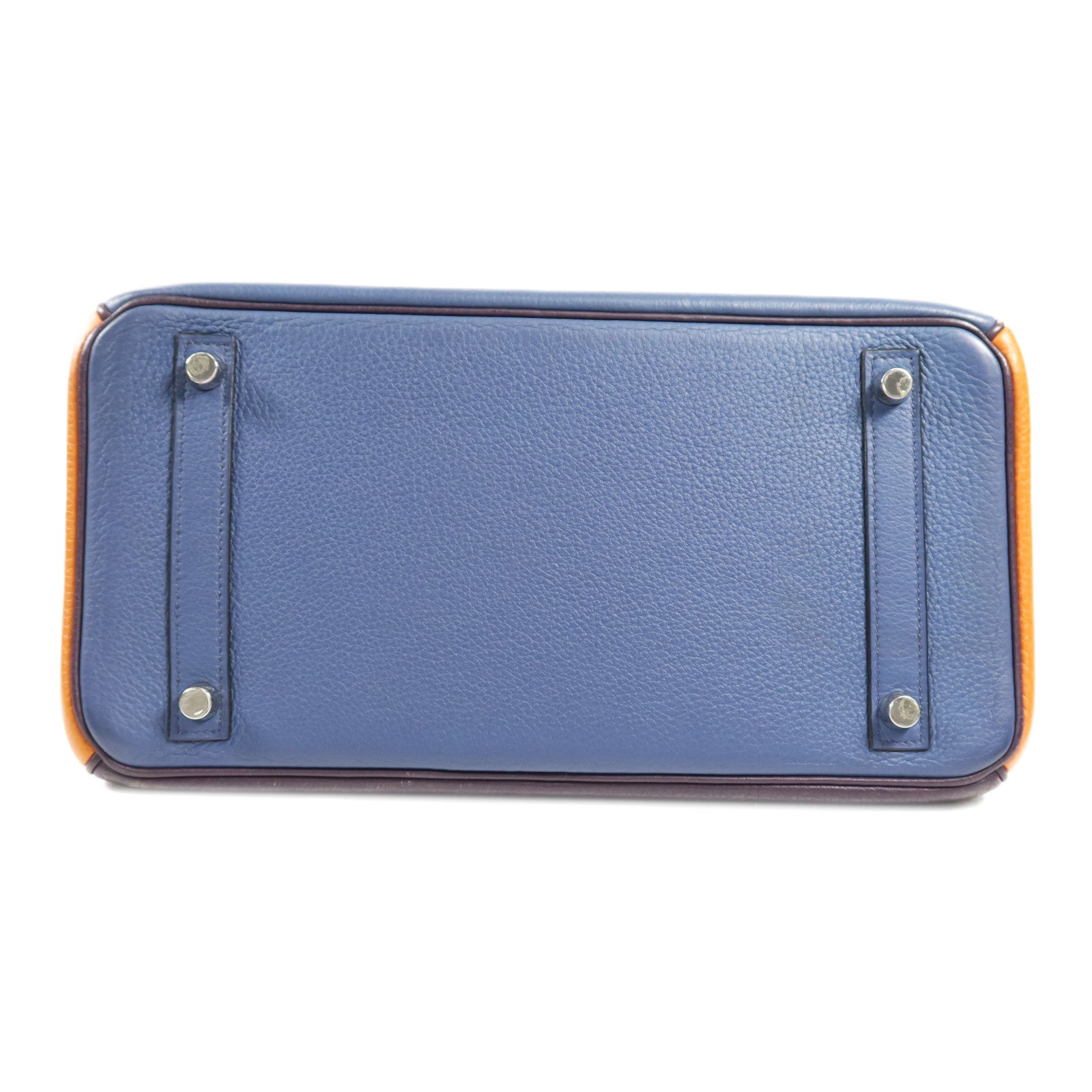 HERMES Togo皮革Birkin 30銀扣手挽袋Colvert/Orange/Prune