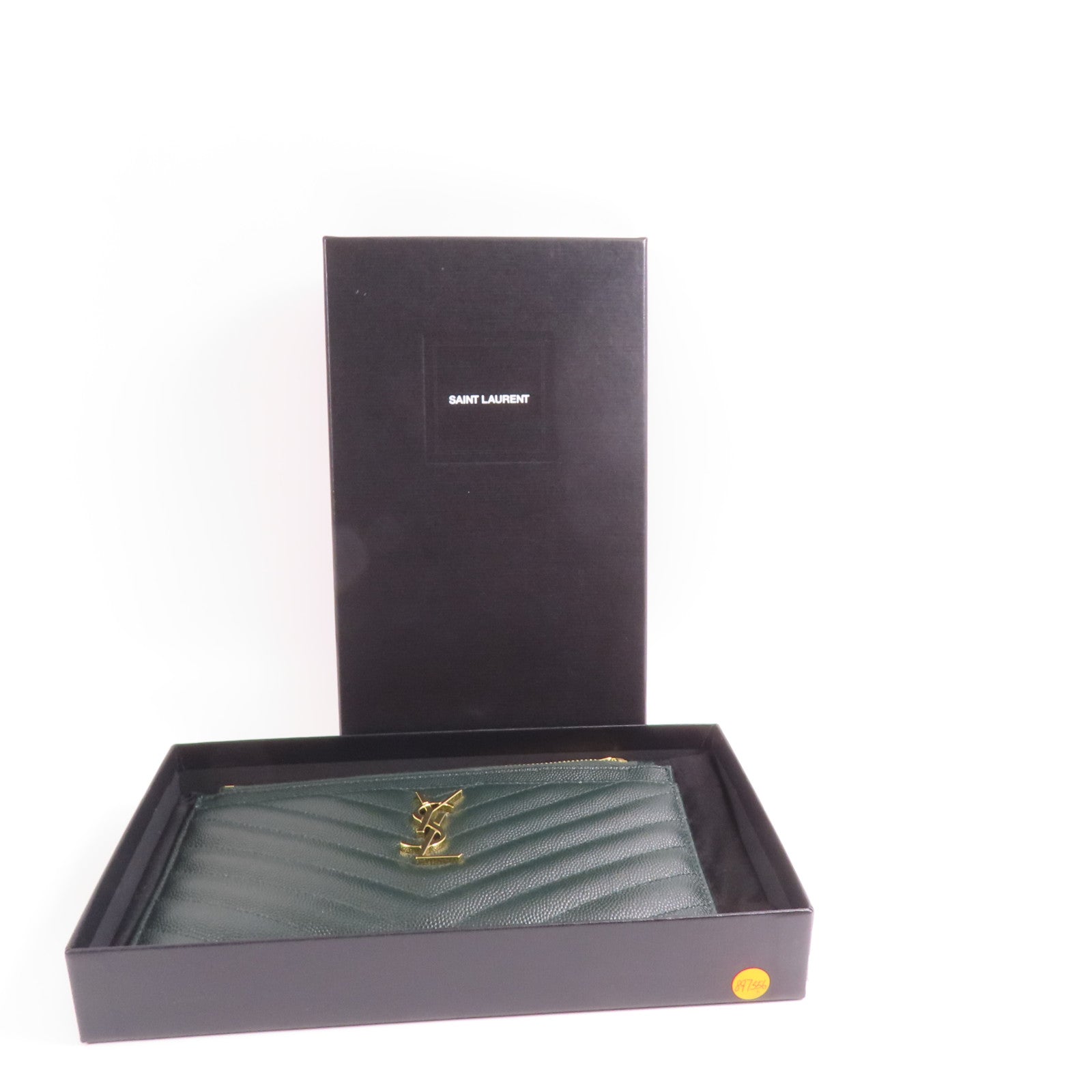 SAINT LAURENT 牛皮皮革Clutch Bag金扣手拿包