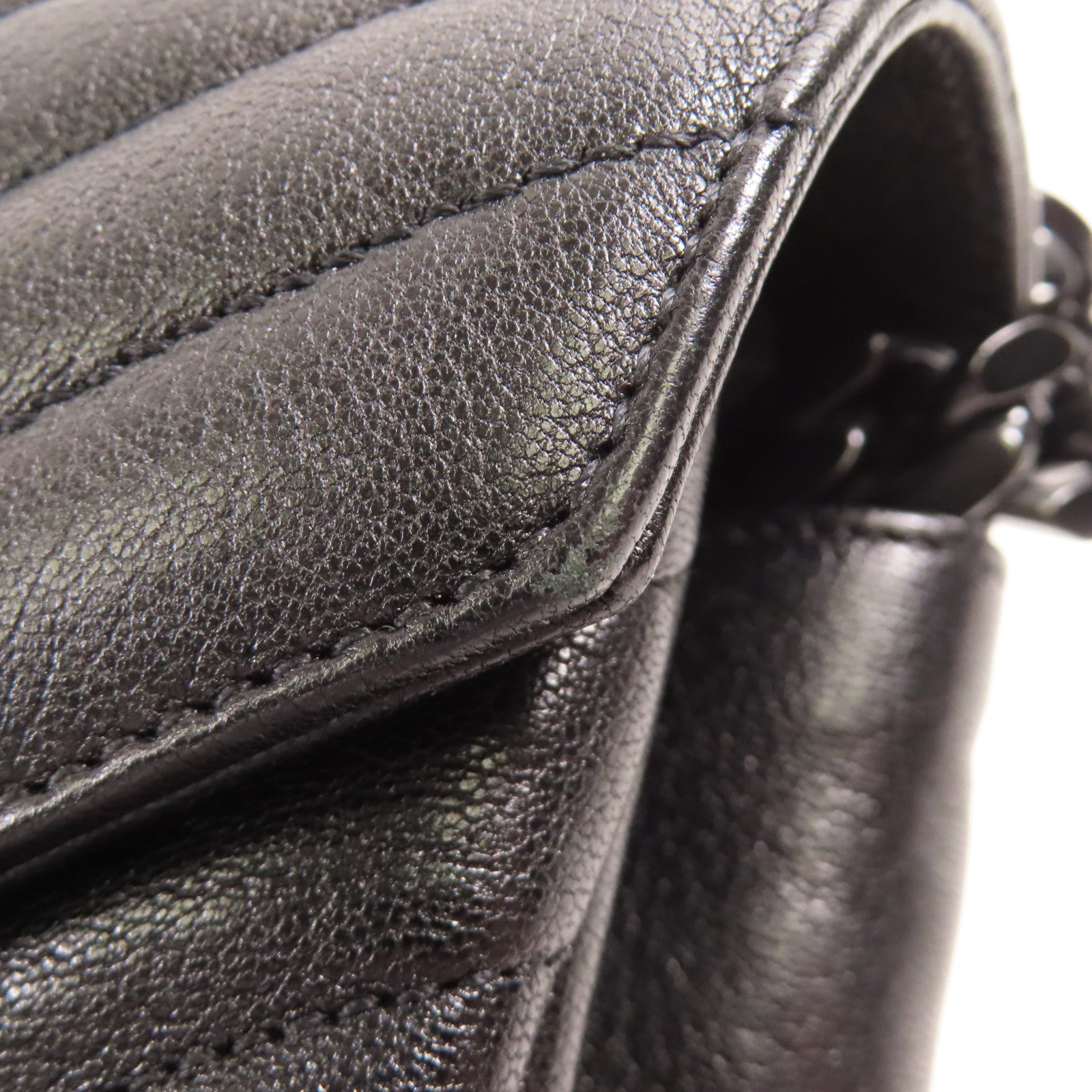 SAINT LAURENT 牛皮皮革College 2 Way Bag鏈帶手挽肩背兩用袋