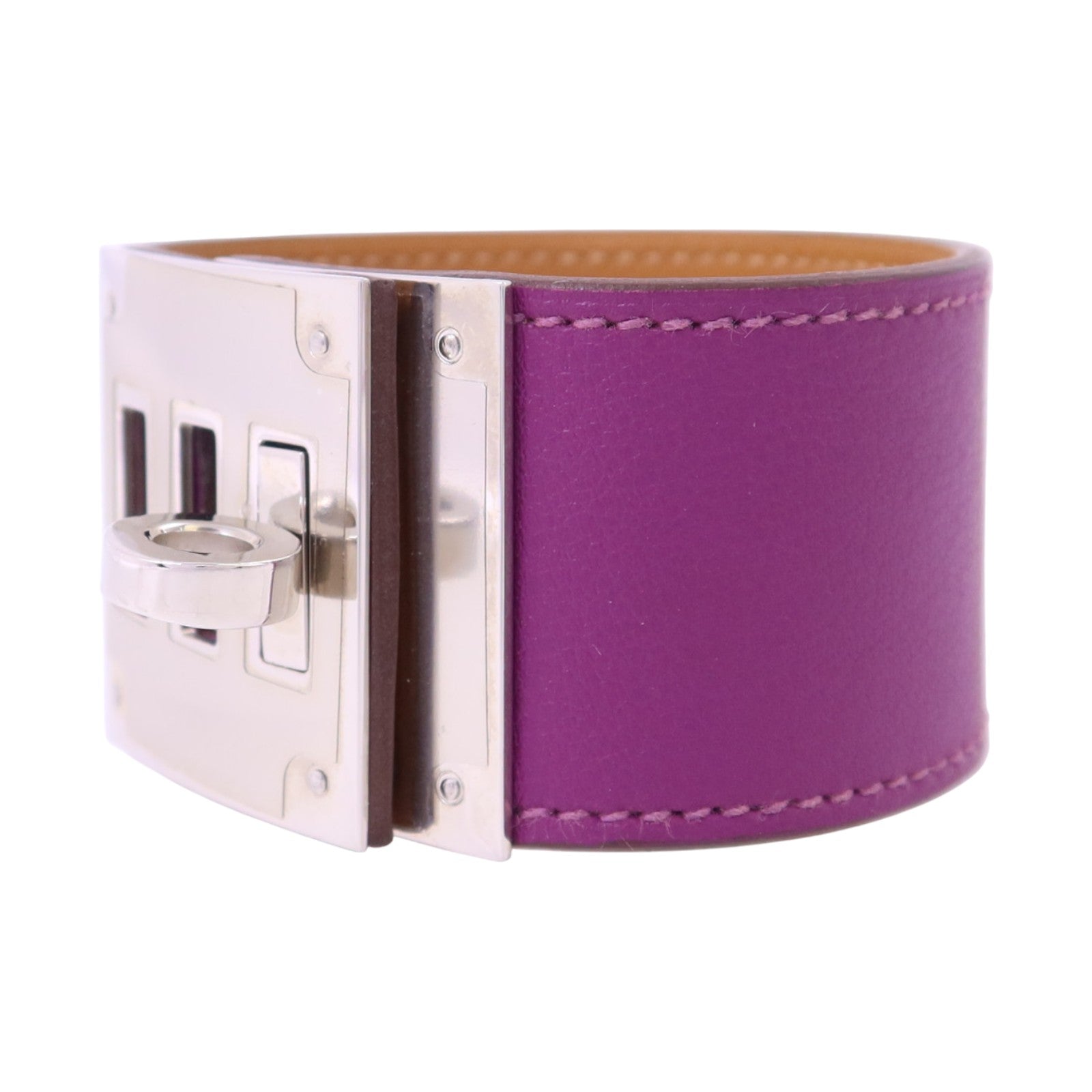HERMES Swift皮革Kelly Dog Bracelet銀扣手鏈