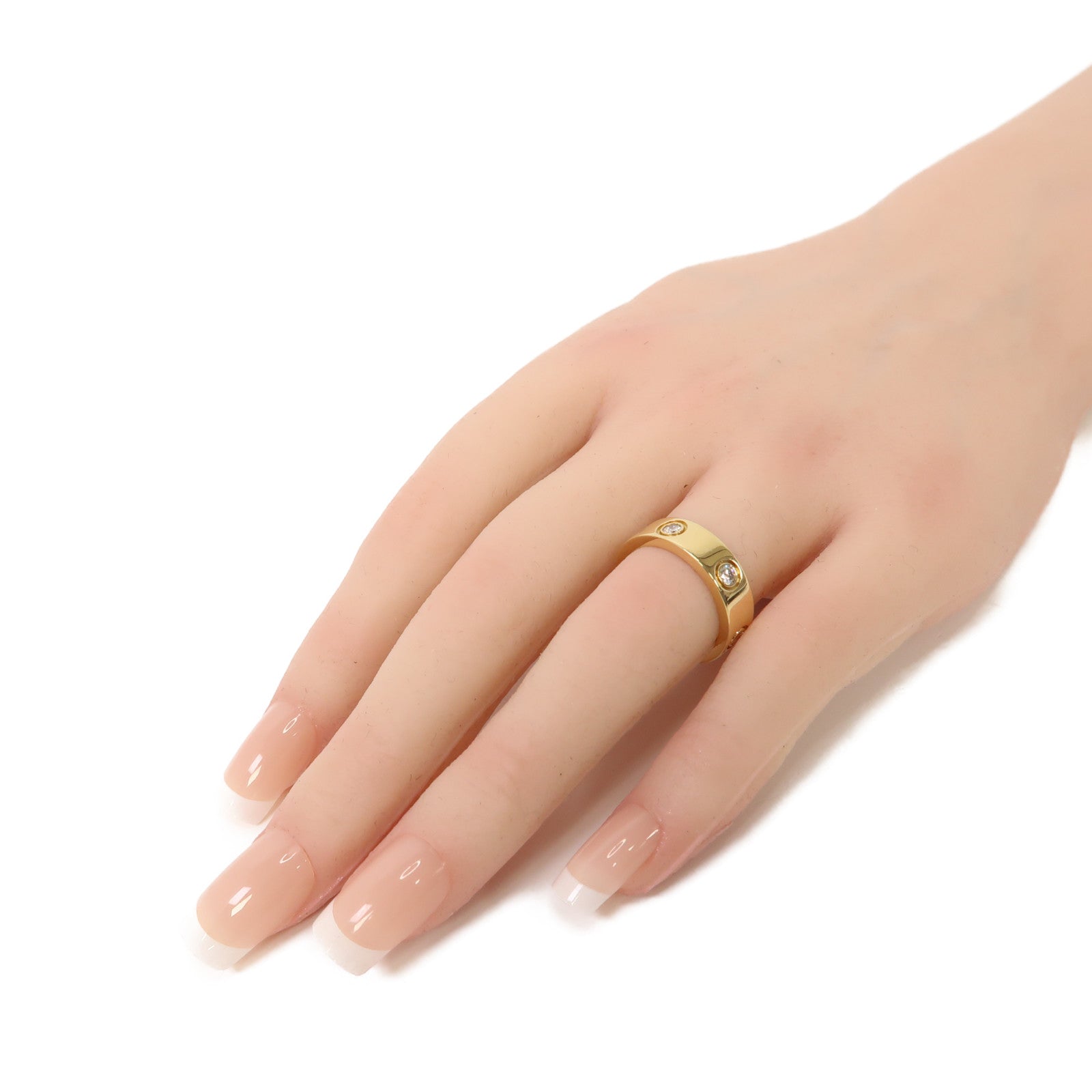 CARTIER 【激減優惠】18K黃金Love Diamond Ring鑽石戒指Cartier#51/US#5.75
