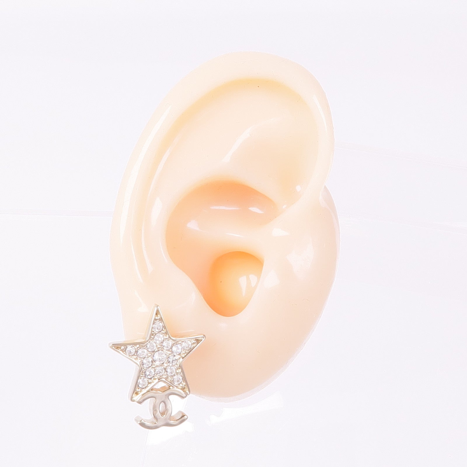 CHANEL CC Earrings Metal Gold