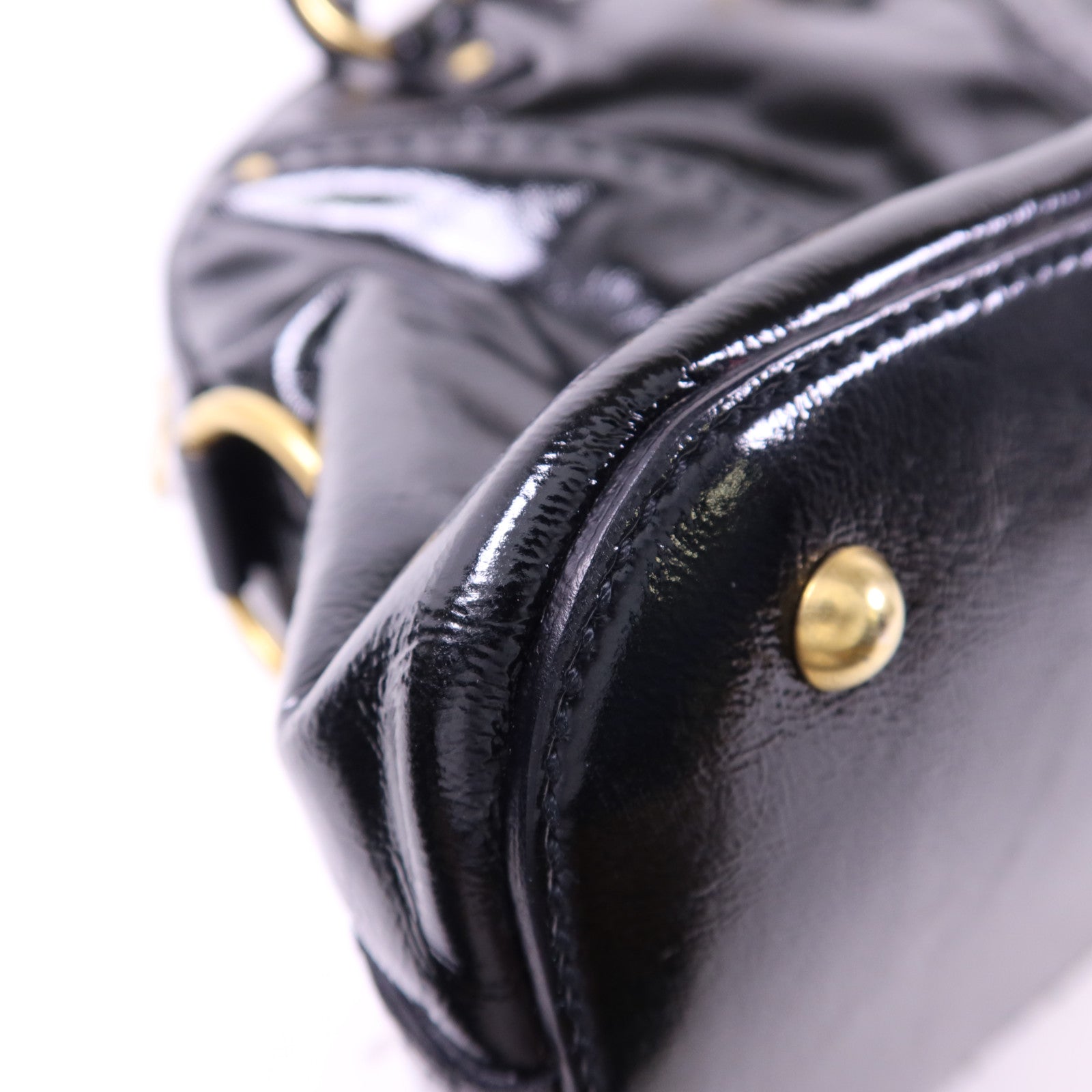 YVES SAINT LAURENT 漆皮皮革Shoulder Bag金扣肩背袋