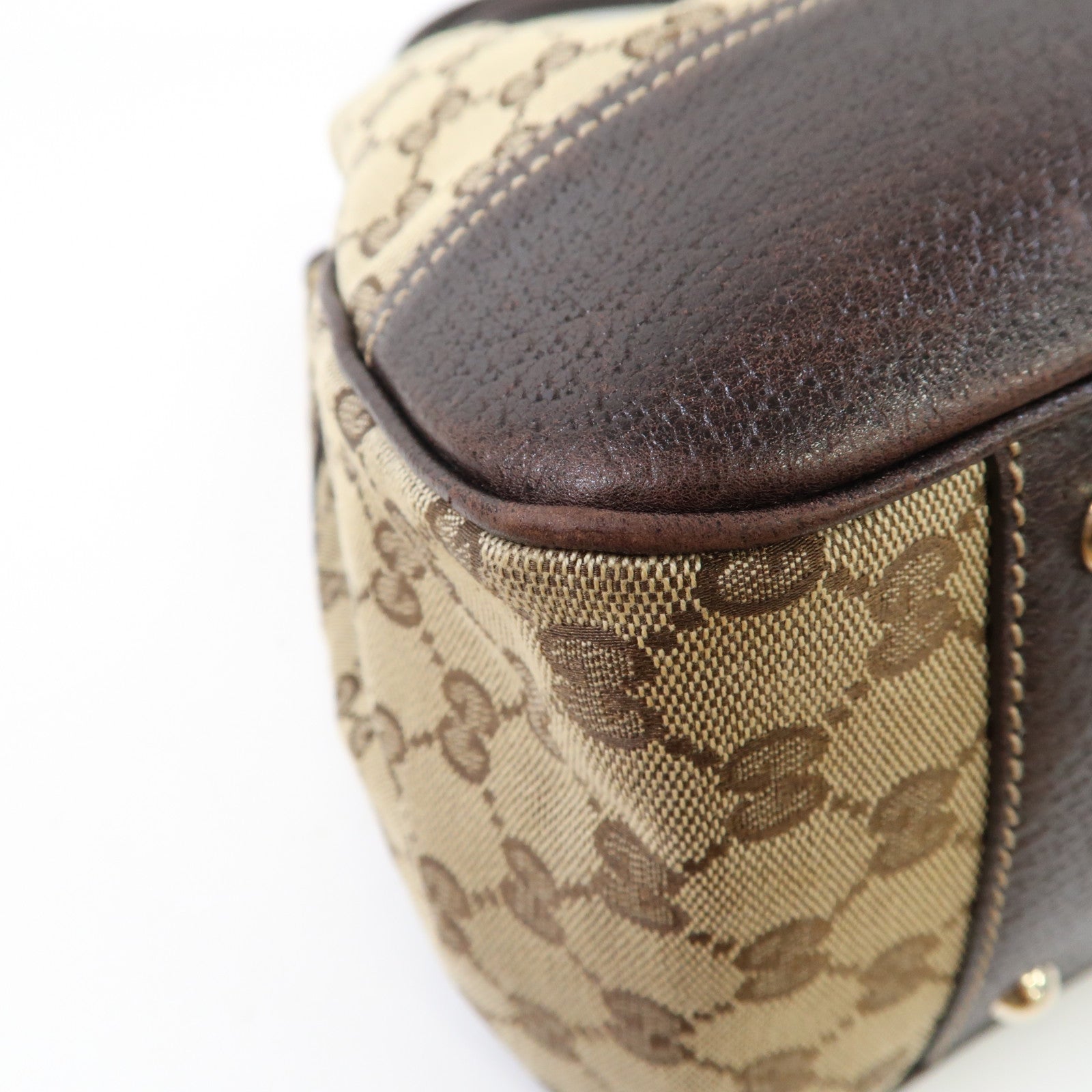 GUCCI 帆布Princy Tote Bag金扣肩背袋啡色