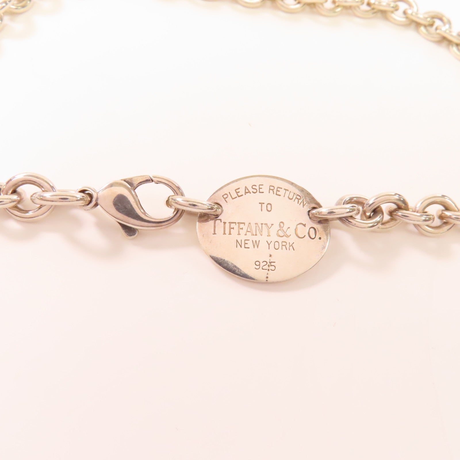 TIFFANY＆CO 925純銀Return to Tiffany Necklace項鍊銀色