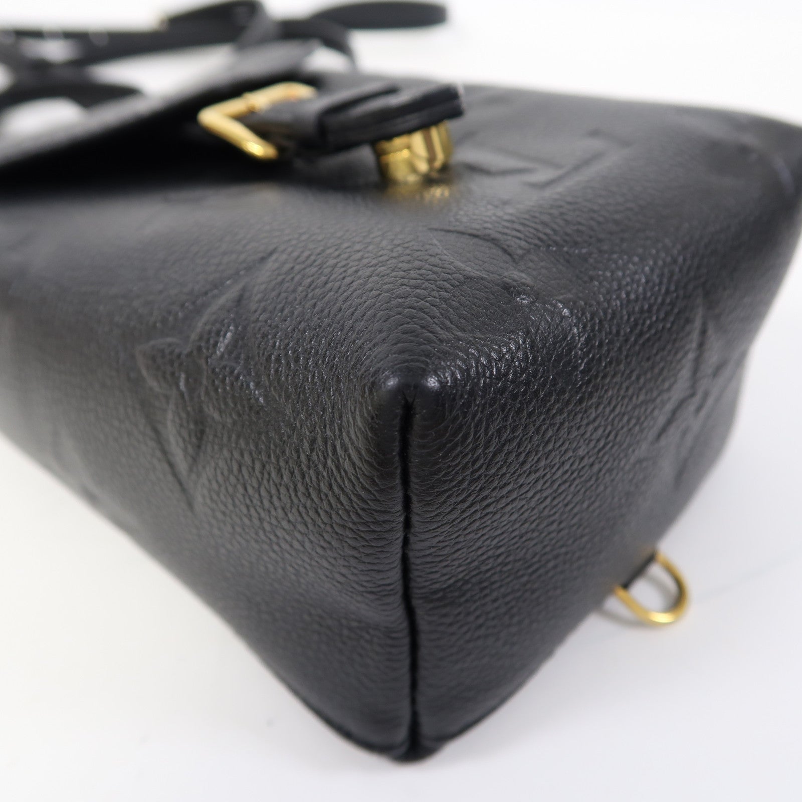 LOUIS VUITTON Monogram Empreinte Tiny Backpack金扣背包黑色