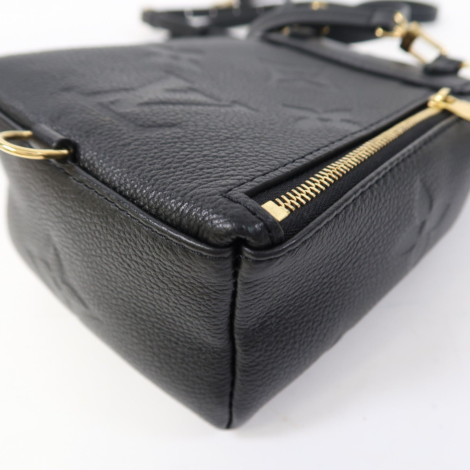 LOUIS VUITTON Monogram Empreinte Tiny Backpack金扣背包黑色