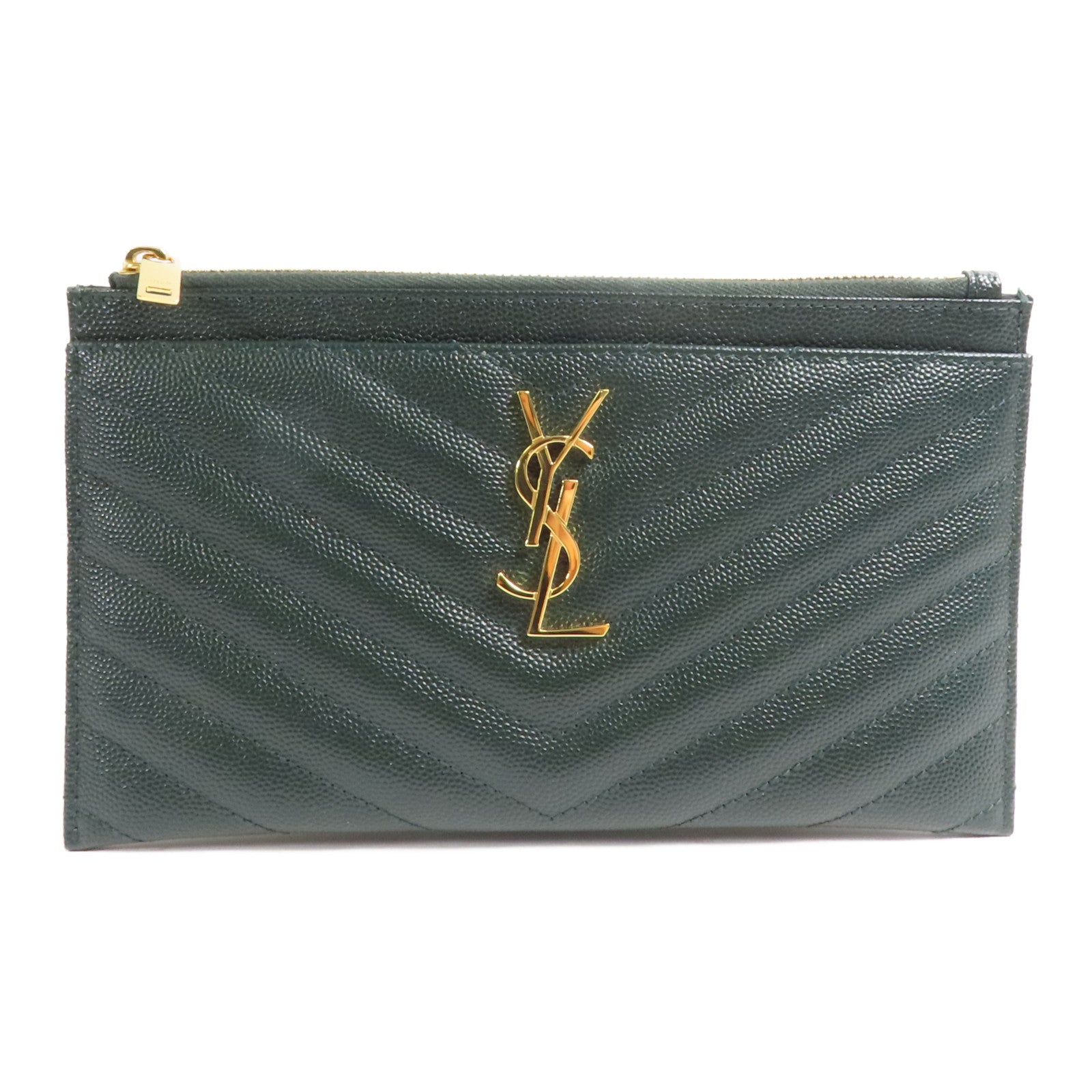 SAINT LAURENT 牛皮皮革Clutch Bag金扣手拿包