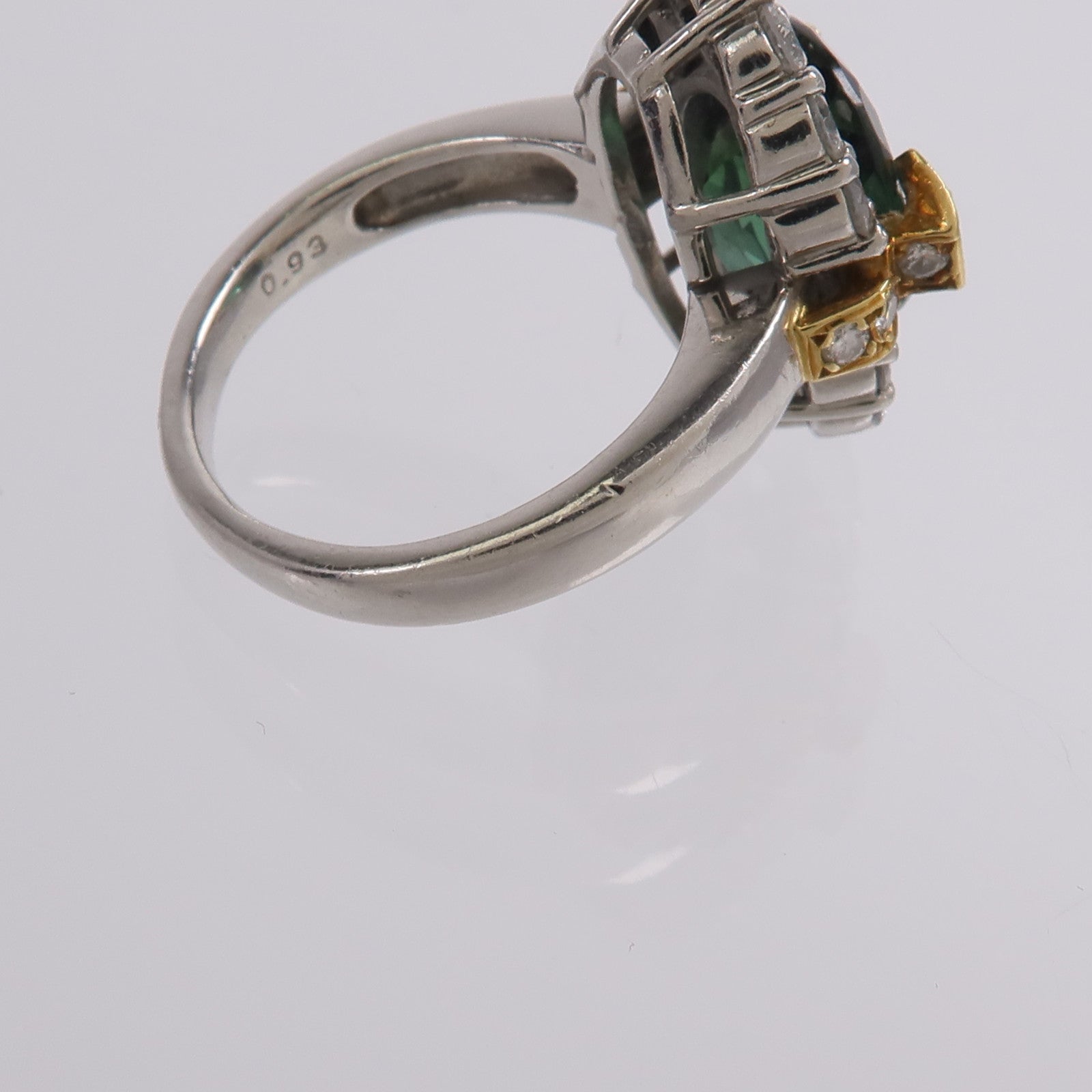 JEWELRY 18K黃金/PT900鉑金Tourmaline Diamond Ring碧璽/鑽石戒指