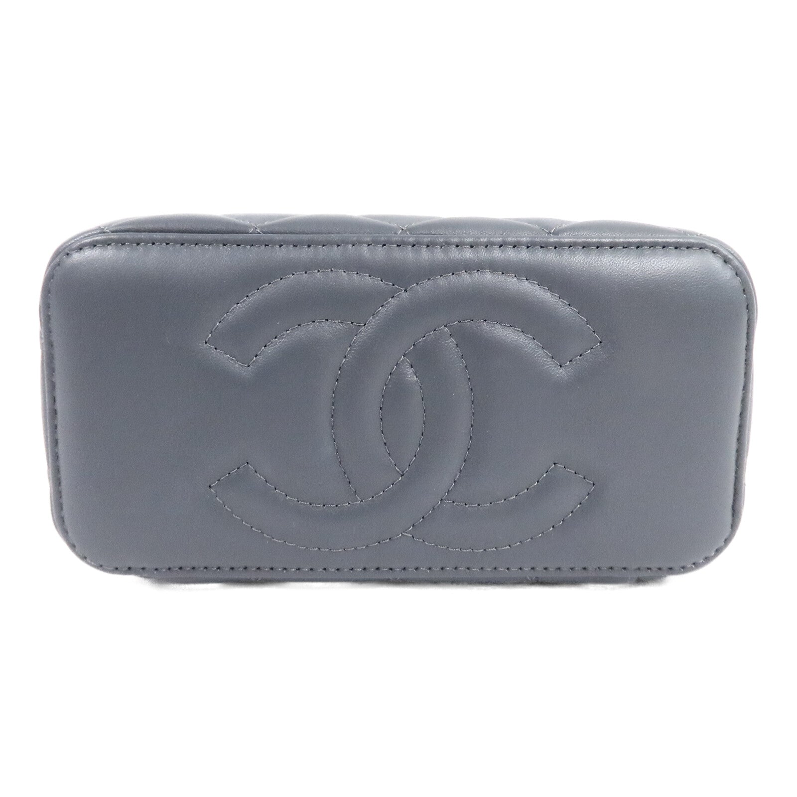 CHANEL 羊皮皮革Vanity Case Gold Ball鏈帶肩背袋