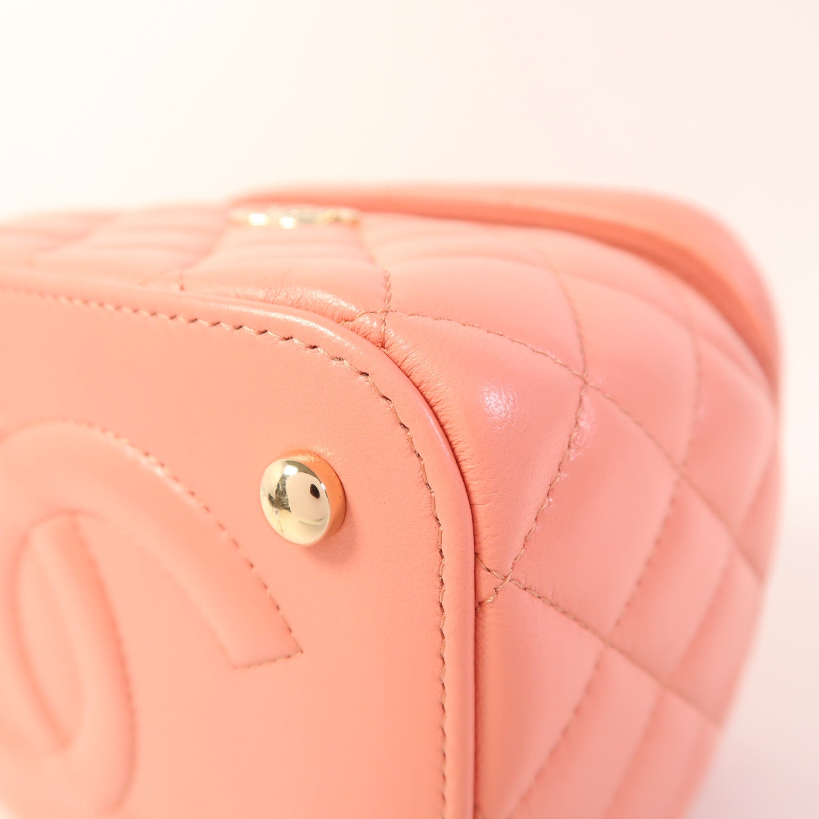 CHANEL 羊皮皮革Vanity Case金扣手挽肩背兩用袋