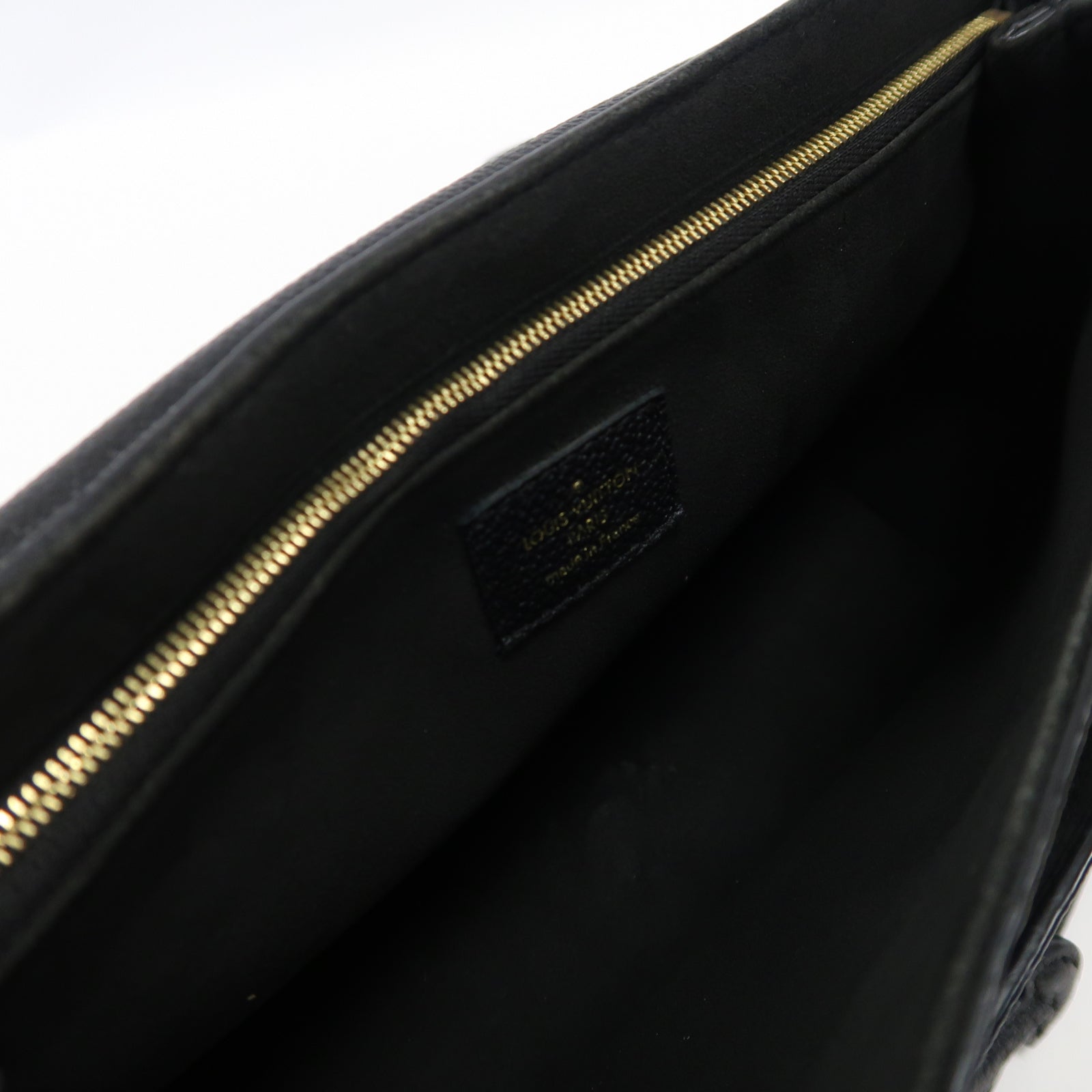 LOUIS VUITTON Monogram Empreinte Vavin PM金扣肩背袋黑色